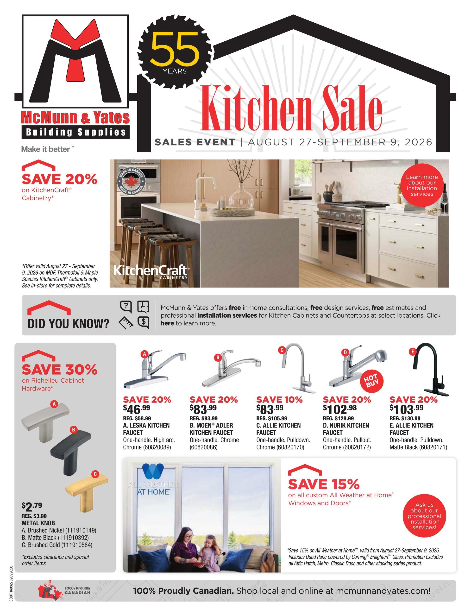 McMunn & Yates Building Supplies Flyer August 27 to September 9