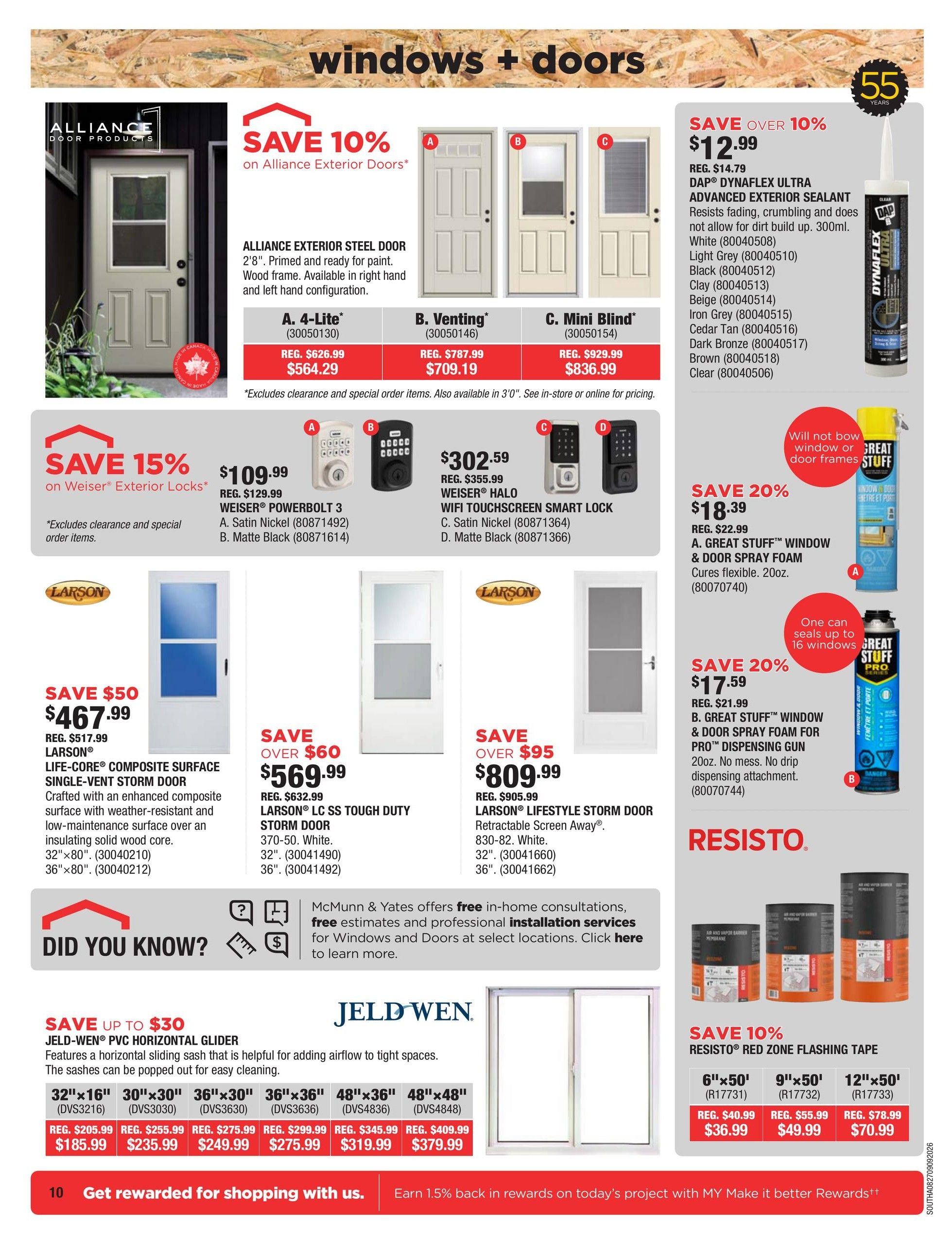 McMunn & Yates Building Supplies Flyer August 27 to September 9