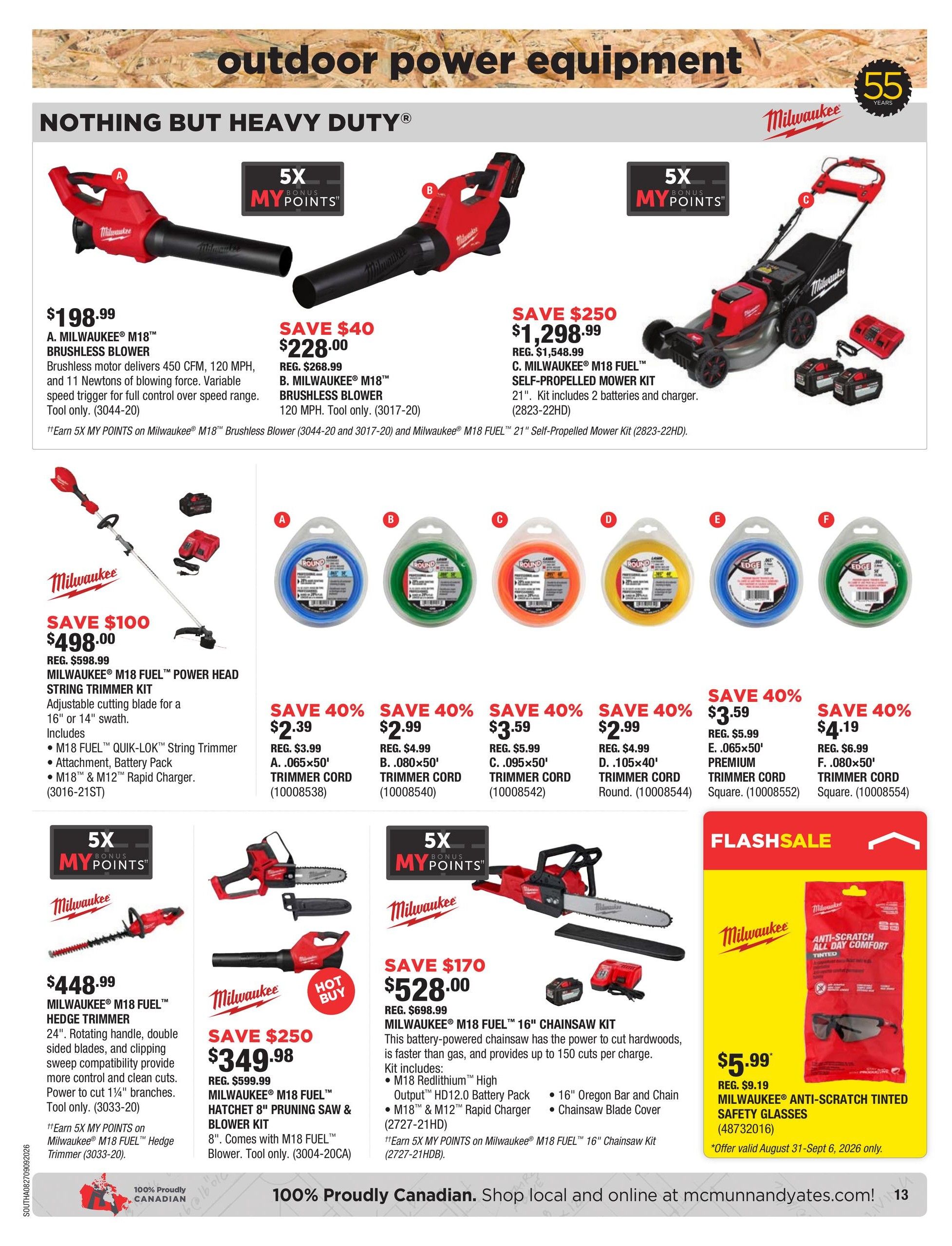 McMunn & Yates Building Supplies Flyer August 27 to September 9
