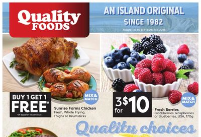 Quality Foods Flyer August 27 to September 2