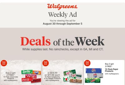 Walgreens (Broken Arrow-Tulsa Area, OK) Weekly Ad August 30 - September 5, 2026