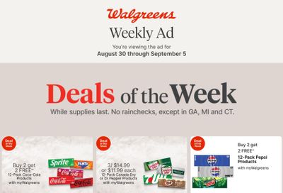 Walgreens (Chico Area, CA) Weekly Ad August 30 - September 5, 2026