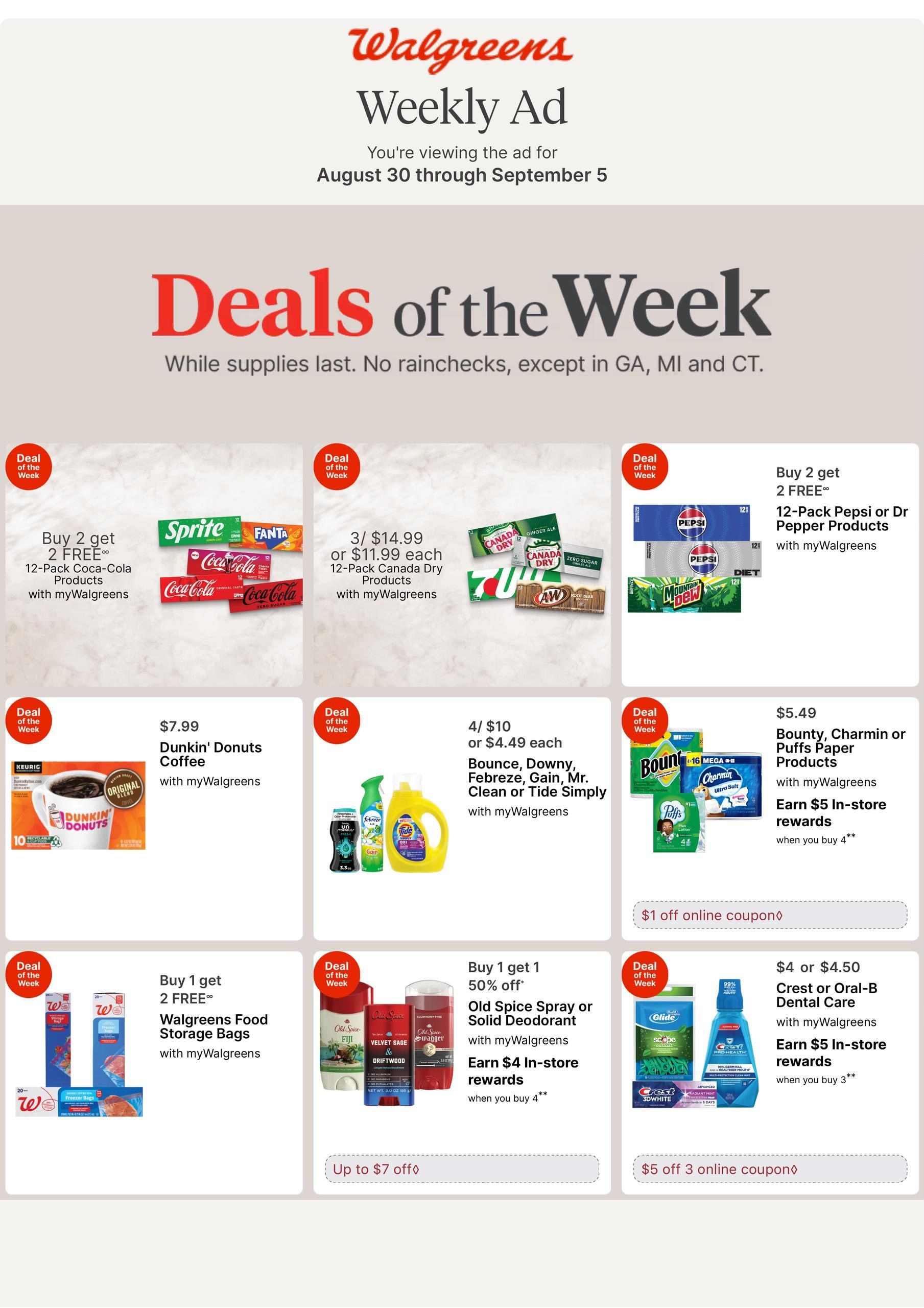 Walgreens (Gwinner Area, ND) Weekly Ad August 30 - September 5, 2026