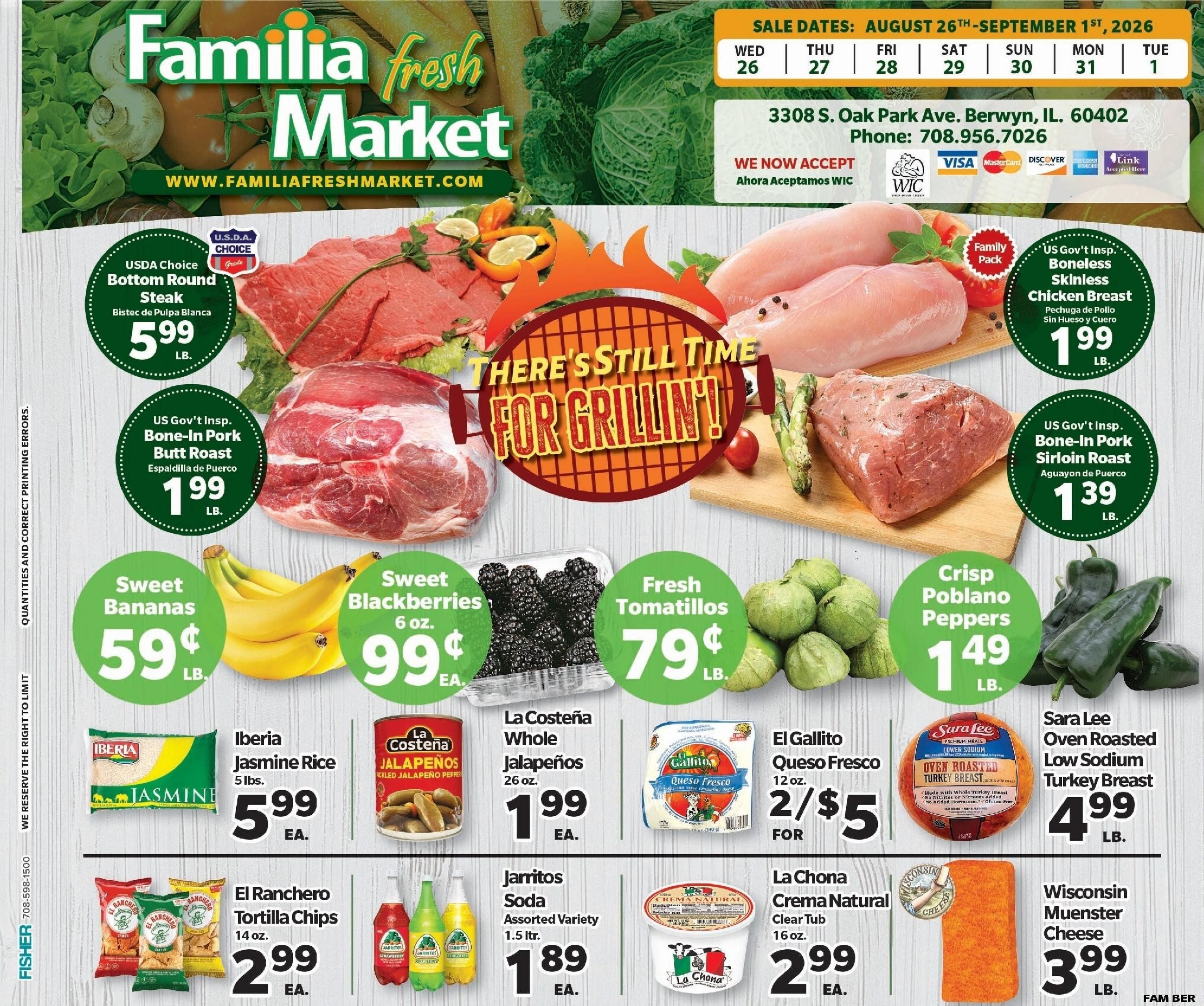 Familia Fresh Market Weekly Ad August 26 - September 1, 2026