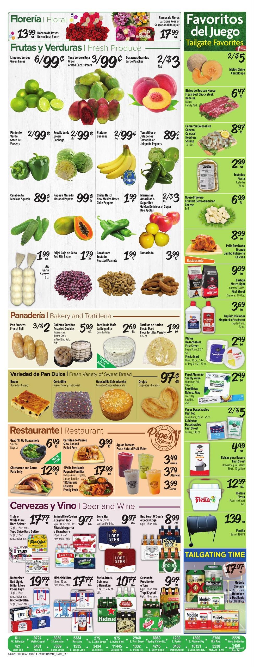 Fiesta Mart (Seagoville–Carrollton Area, TX) Weekly Ad August 26 - September 1, 2026