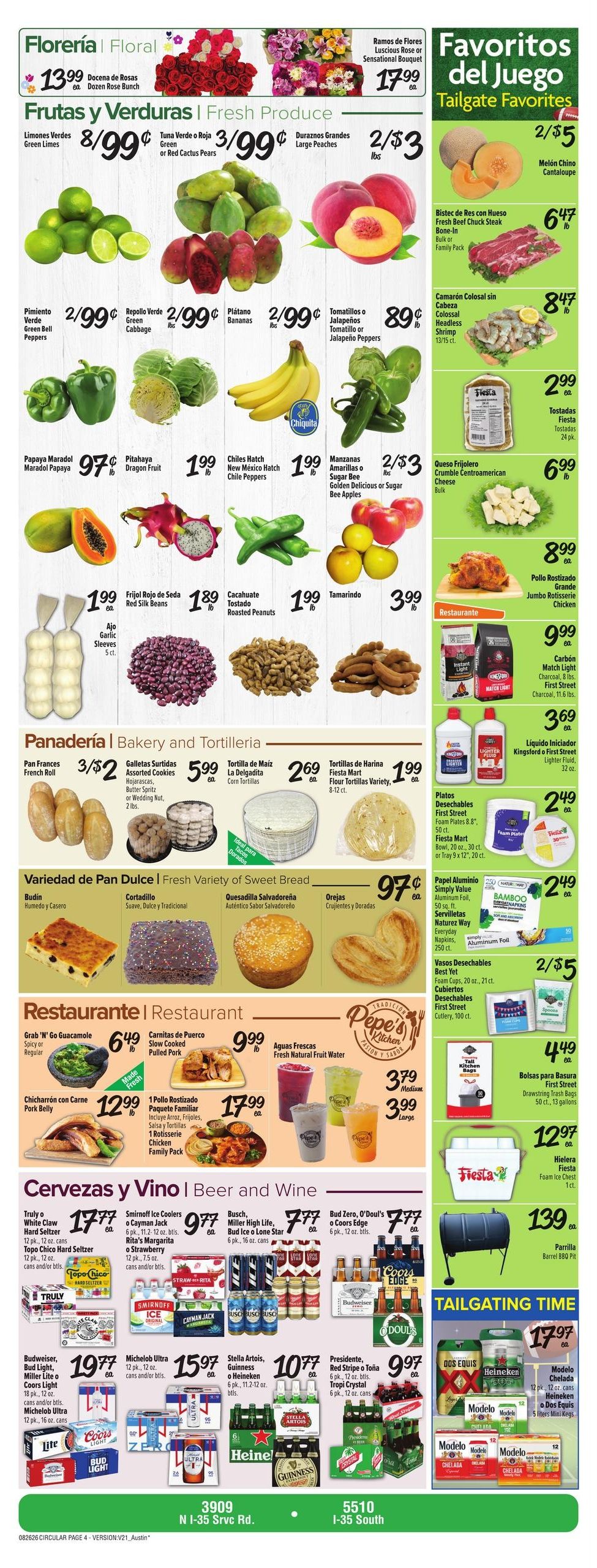 Fiesta Mart (Austin–Del Valle Area, TX) Weekly Ad August 26 - September 1, 2026