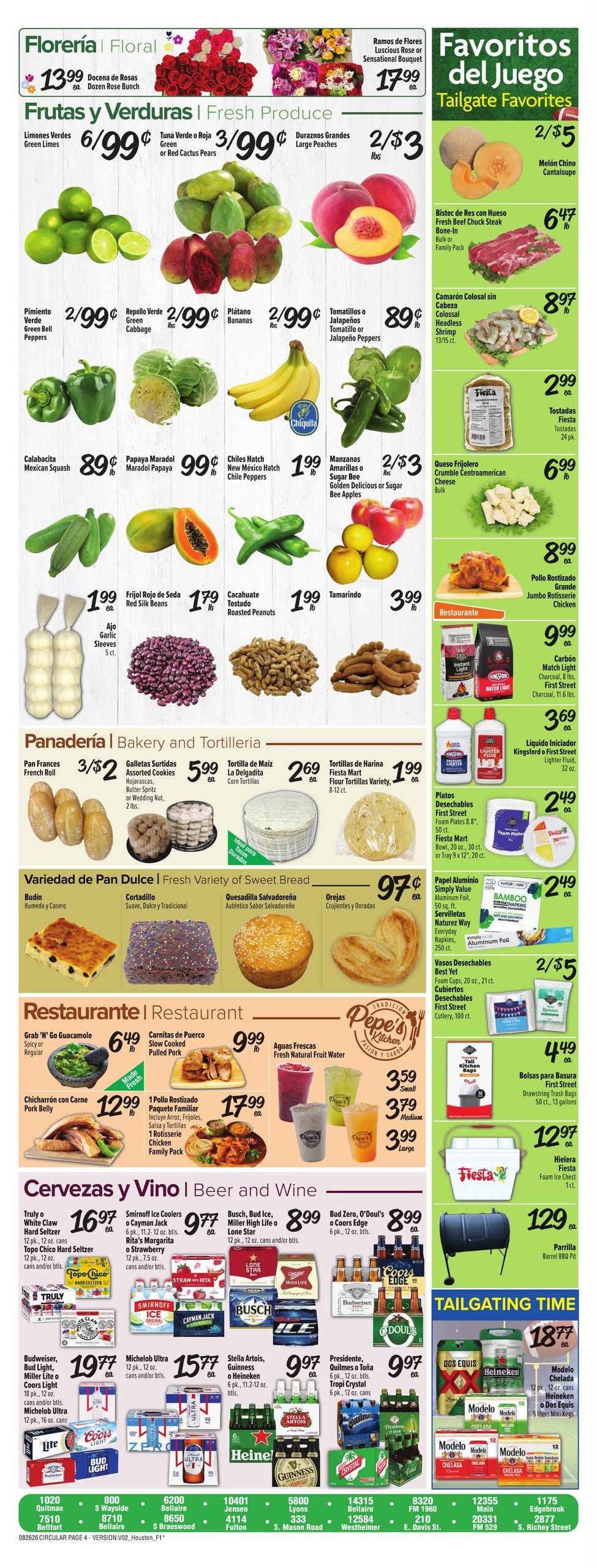 Fiesta Mart (Conroe Area, TX) Weekly Ad August 26 - September 1, 2026