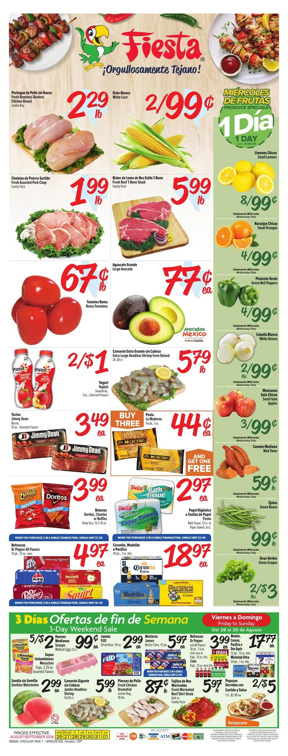 Fiesta Mart (Deer Park-Pasadena Area, TX) Weekly Ad August 26 - September 1, 2026