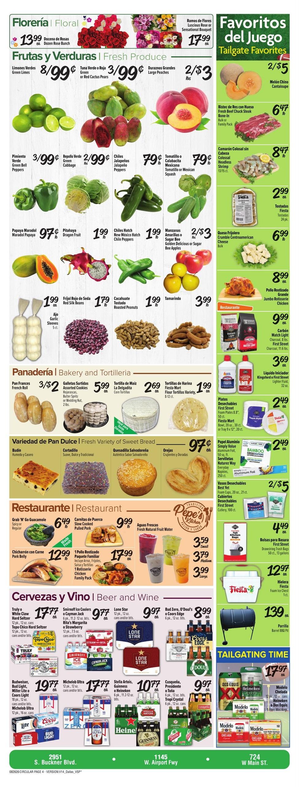 Fiesta Mart (Irving–Lewisville Area, TX) Weekly Ad August 26 - September 1, 2026