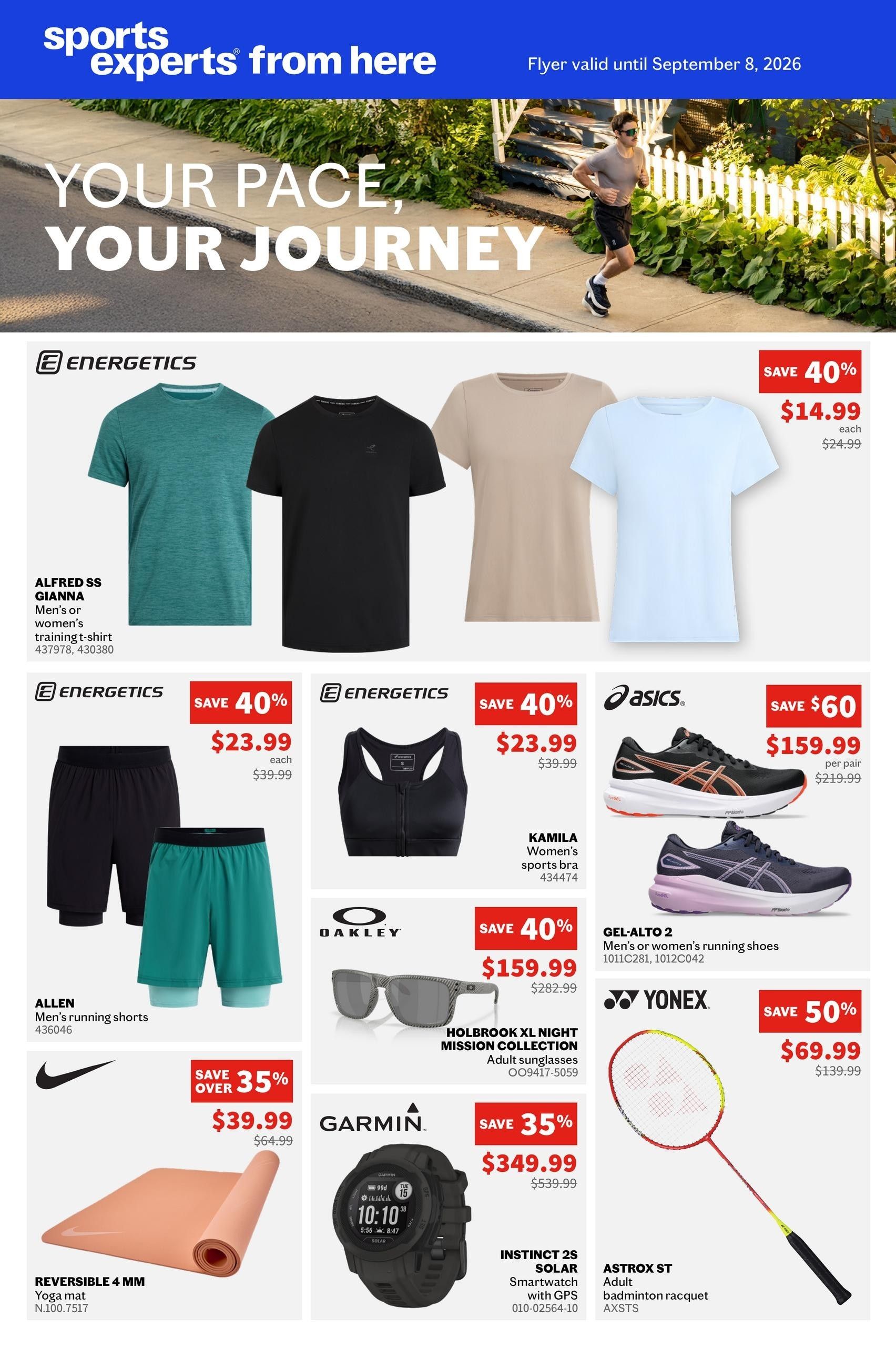 Sports Experts Flyer August 26 to September 8
