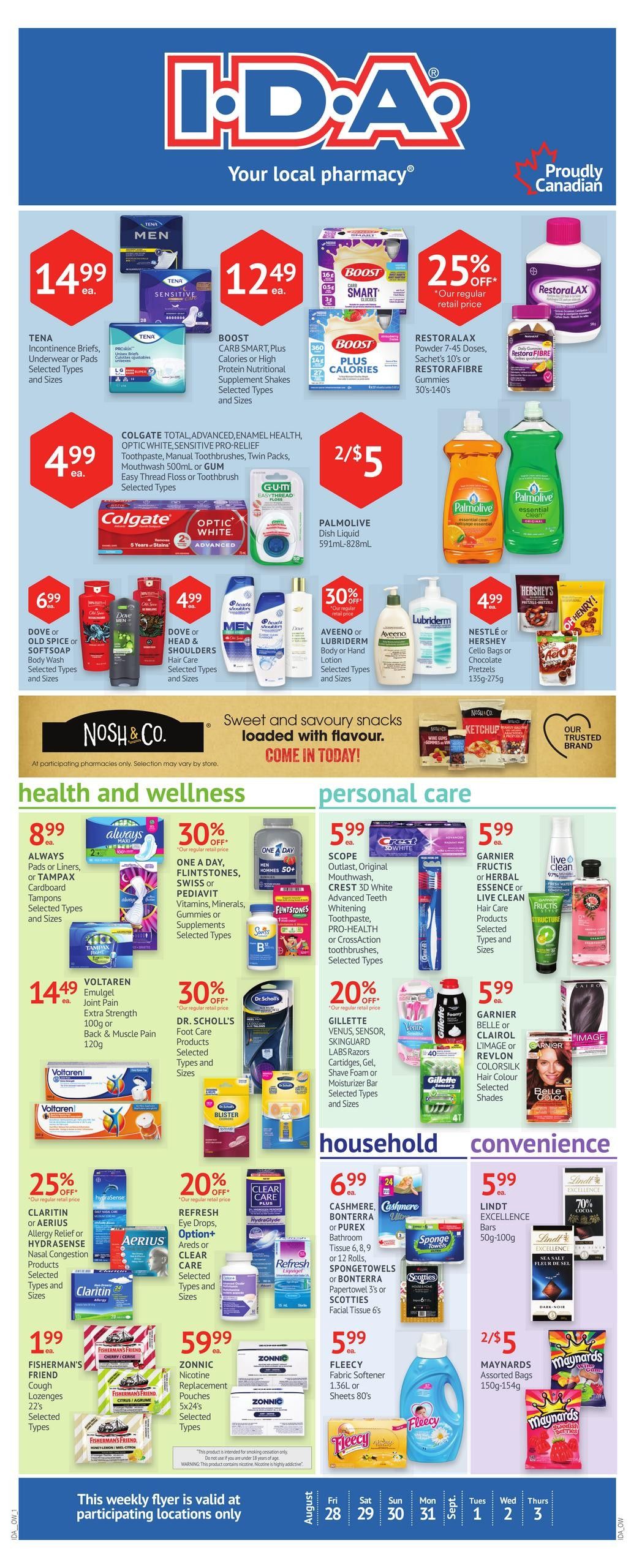 I.D.A. Flyer August 28 to September 3