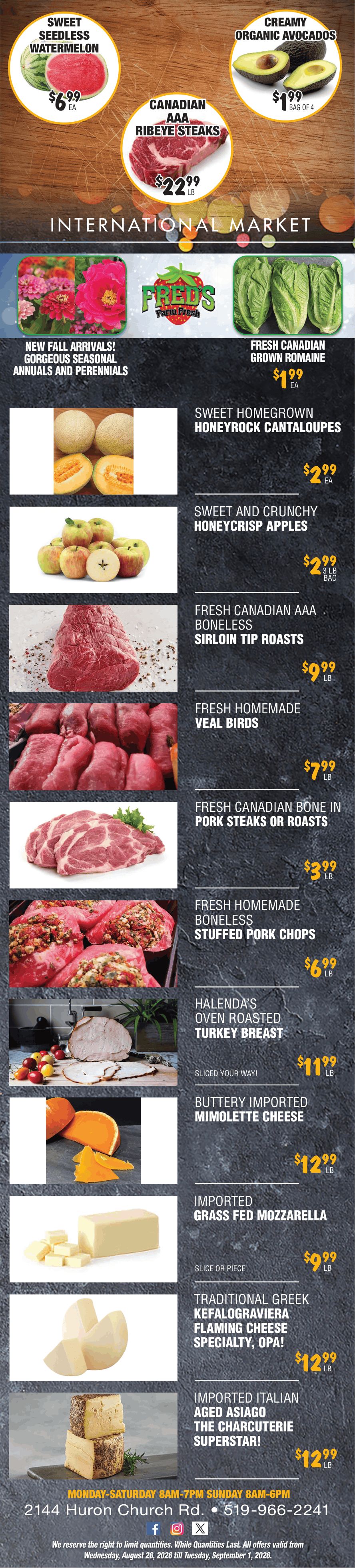 Fred's Farm Fresh Flyer August 26 to September 1