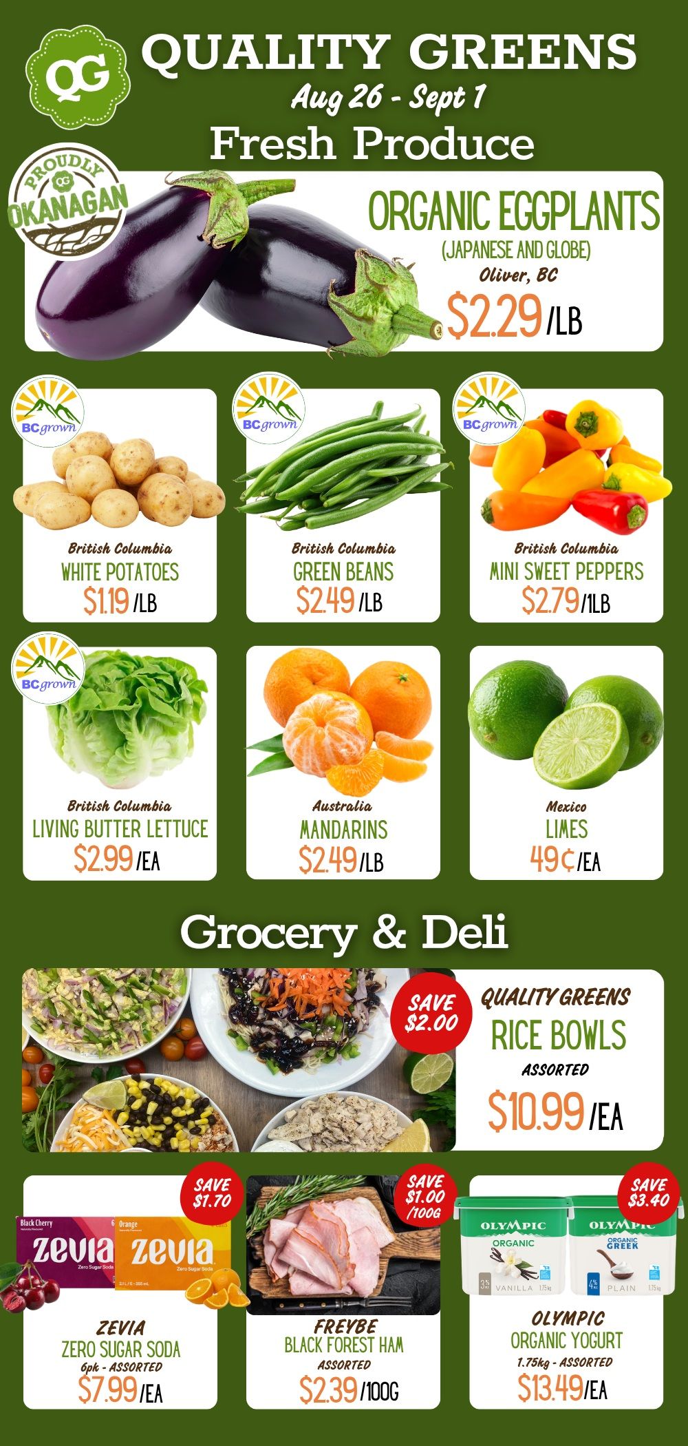 Quality Greens Flyer August 26 to September 1