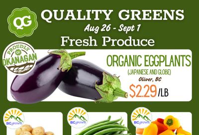 Quality Greens Flyer August 26 to September 1