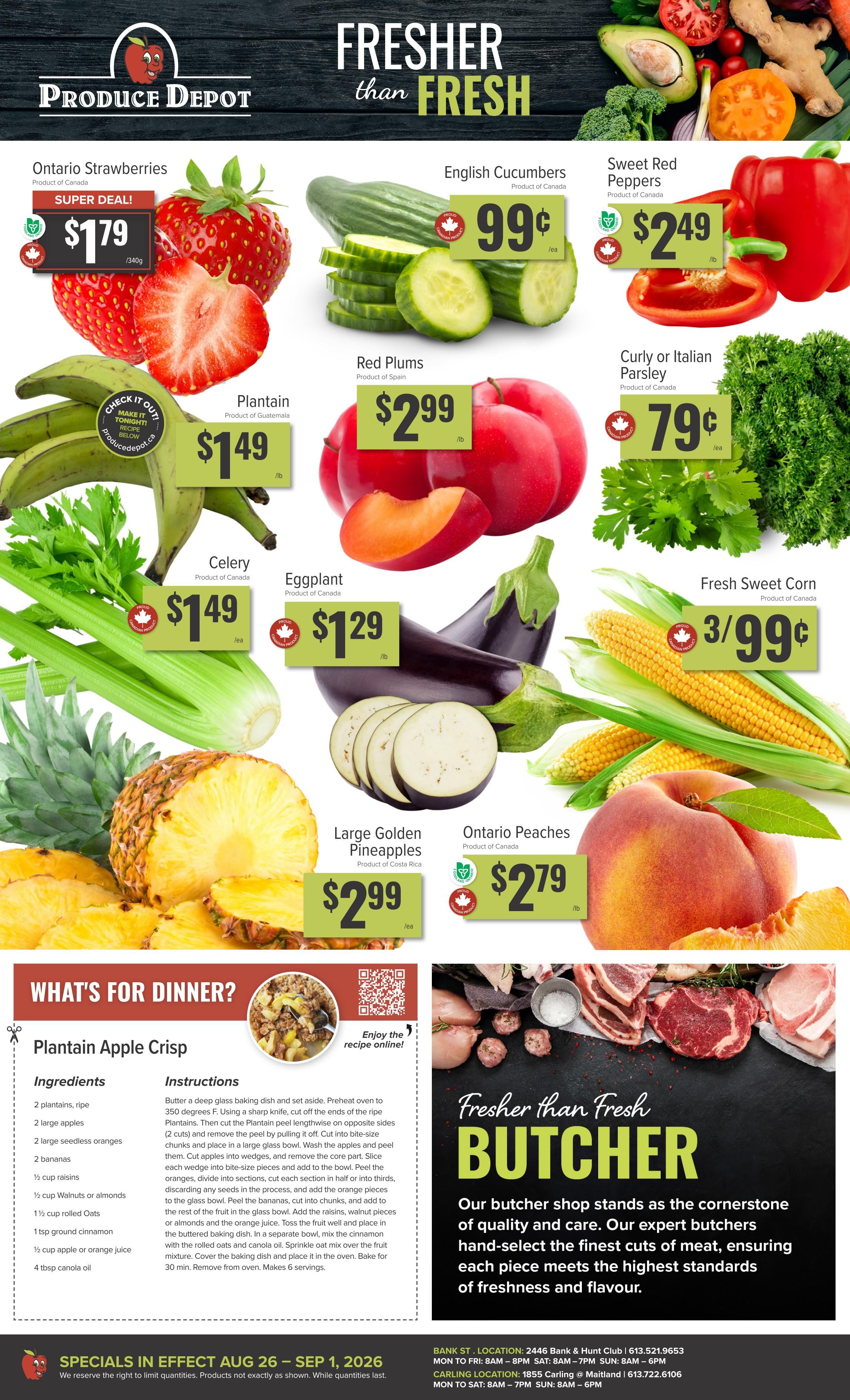 Produce Depot Flyer August 26 to September 1