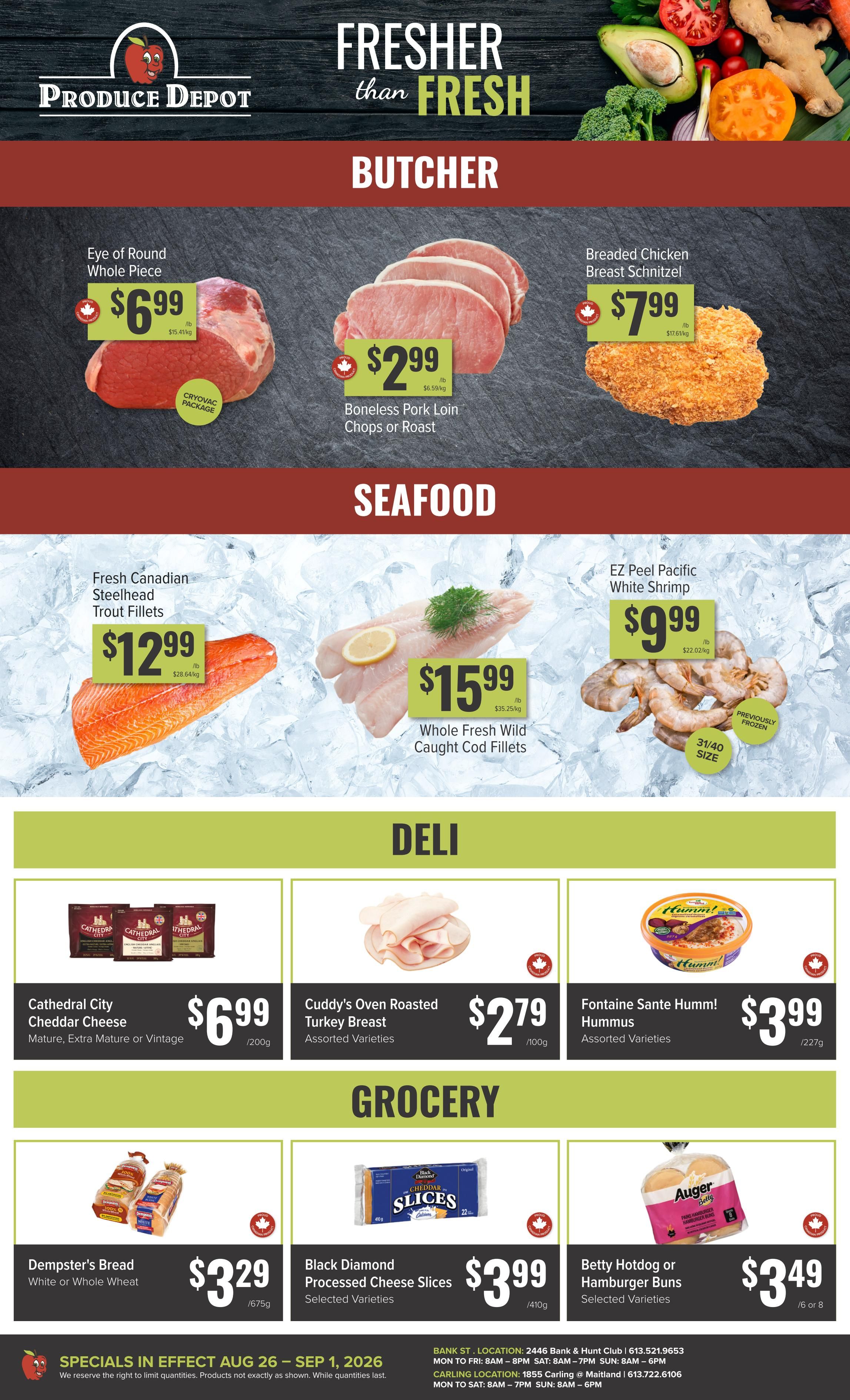 Produce Depot Flyer August 26 to September 1