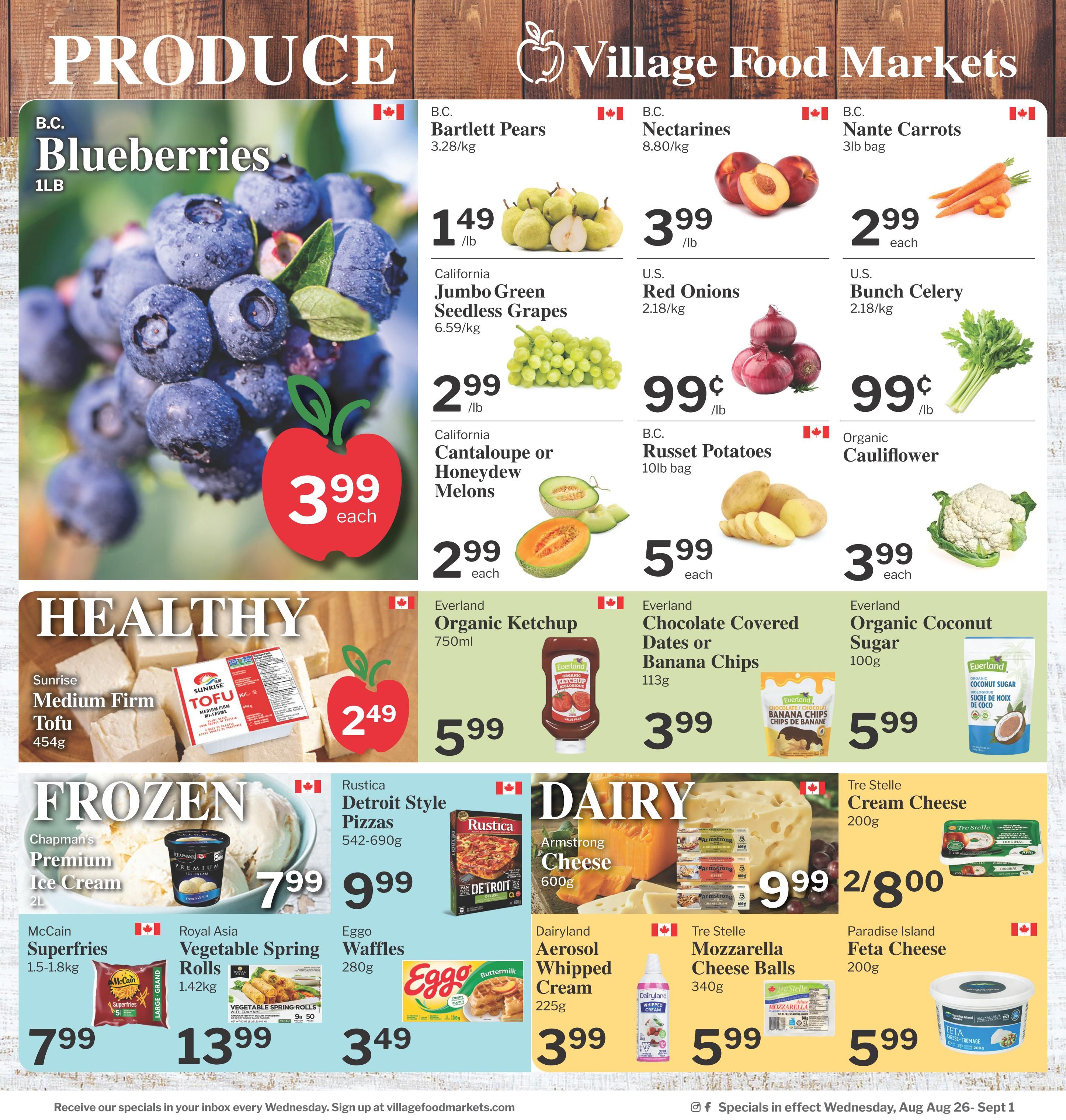 Village Food Markets Flyer August 26 to September 1