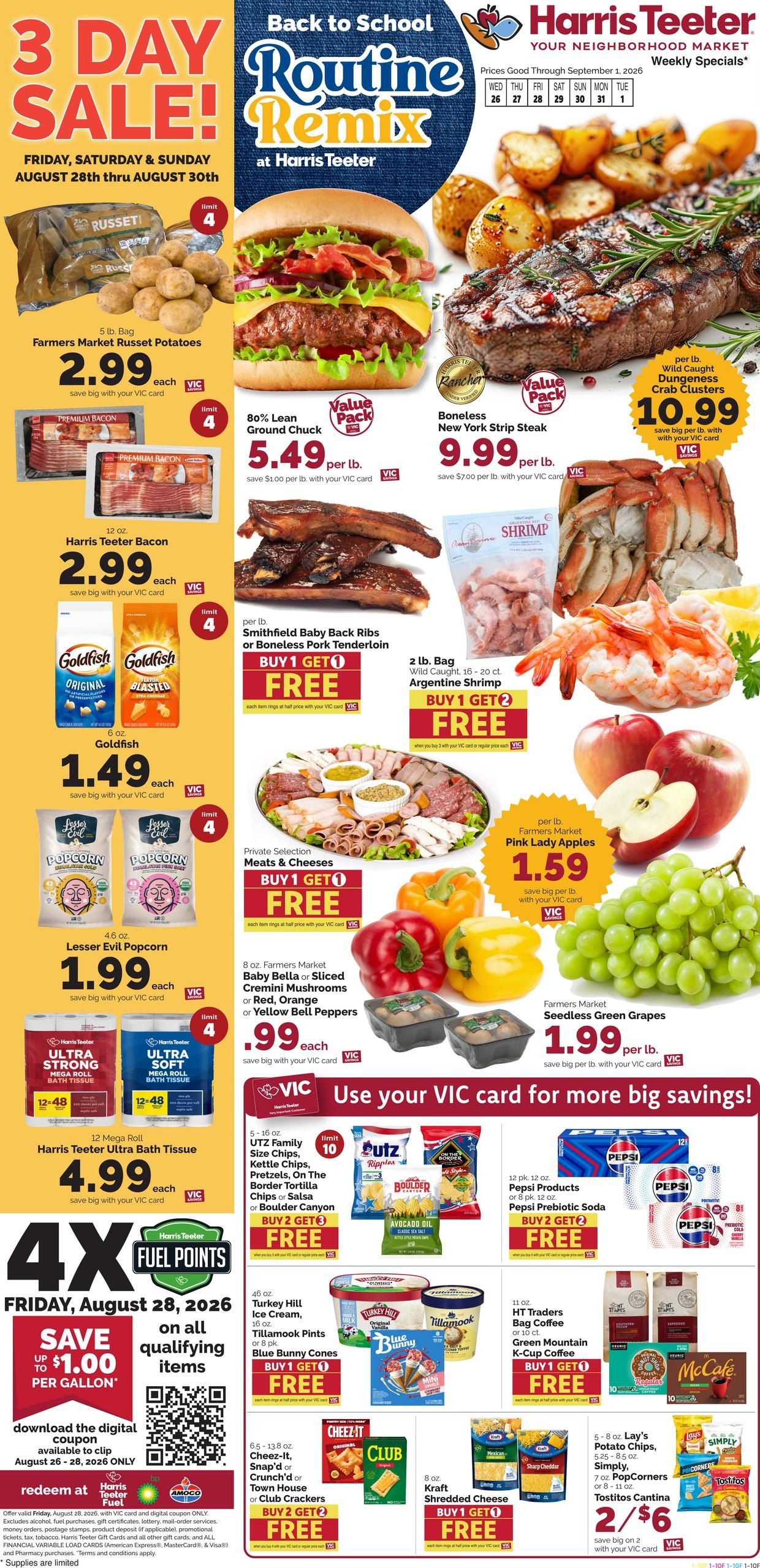 Harris Teeter (Bethany Beach–Millsboro Area, DE–MD) Weekly Ad August 26 - September 1, 2026