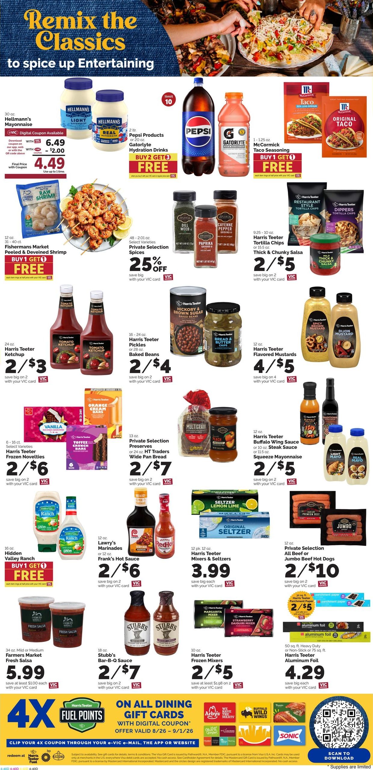 Harris Teeter (Bethany Beach–Millsboro Area, DE–MD) Weekly Ad August 26 - September 1, 2026
