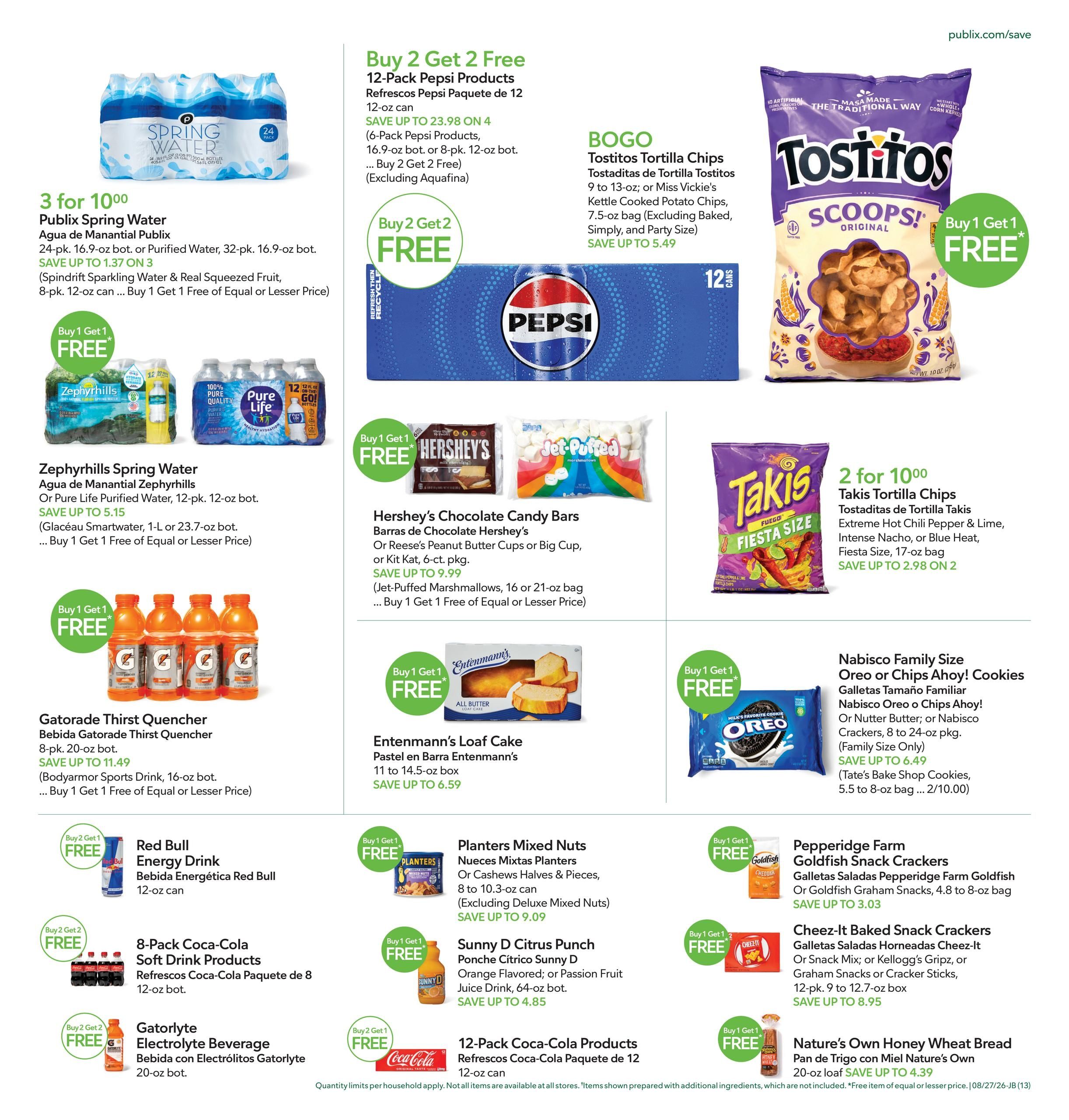 Publix (Savannah–Richmond Hill Area, GA) Anuncio Semanal Español Weekly Ad August 26 - September 1, 2026