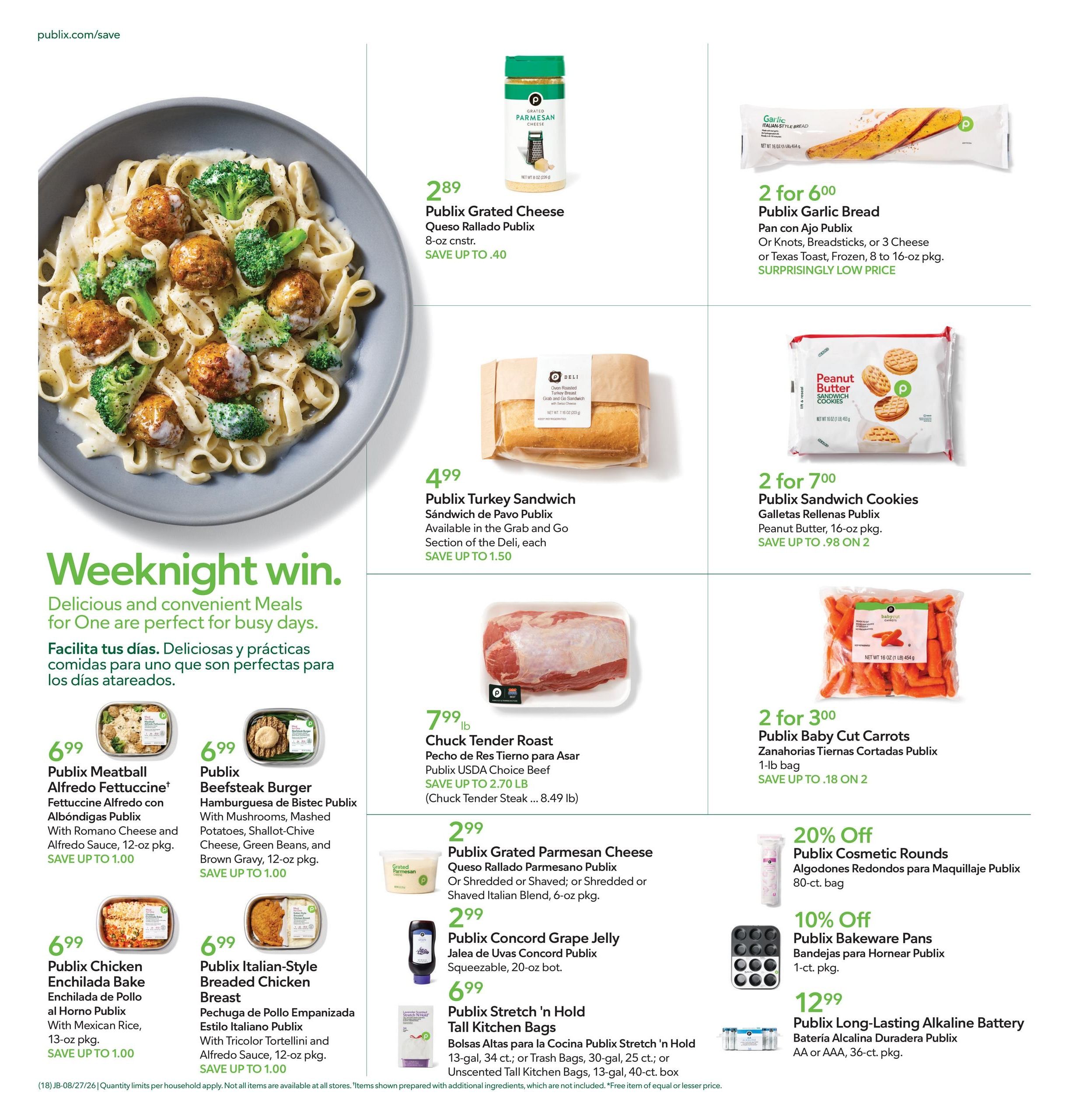 Publix (Savannah–Richmond Hill Area, GA) Anuncio Semanal Español Weekly Ad August 26 - September 1, 2026