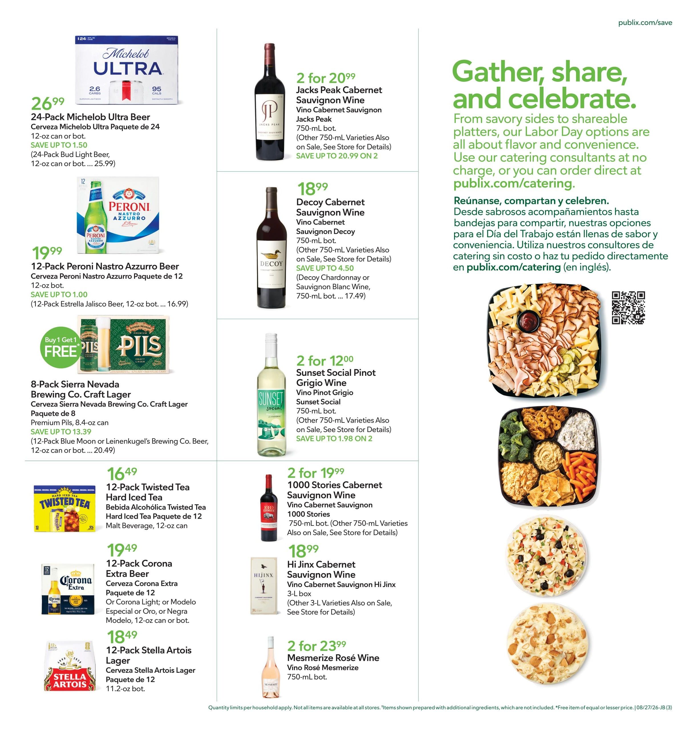 Publix (Savannah–Richmond Hill Area, GA) Anuncio Semanal Español Weekly Ad August 26 - September 1, 2026