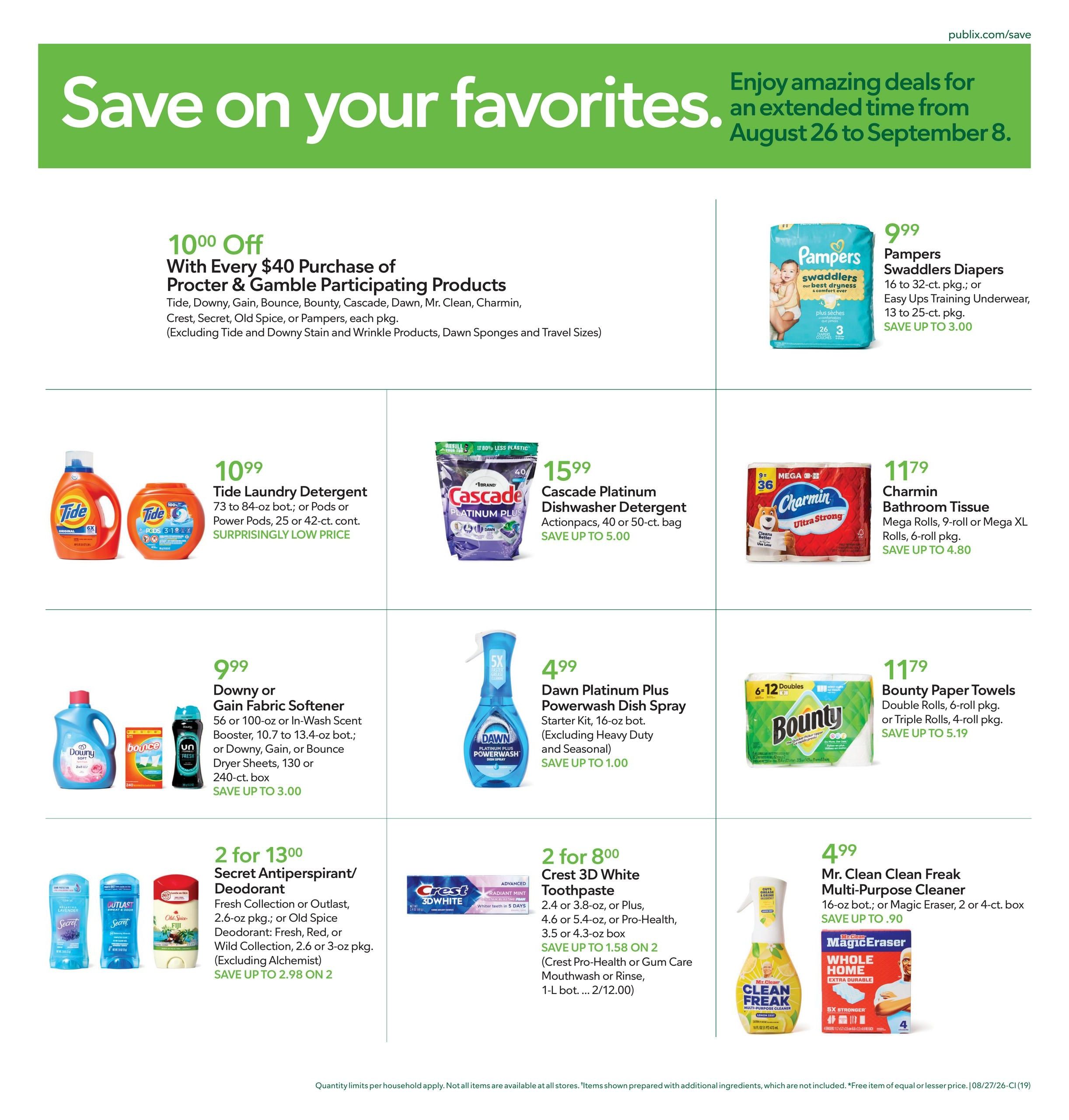 Publix (Simpsonville–Landrum Area, SC) Weekly Ad August 26 - September 1, 2026