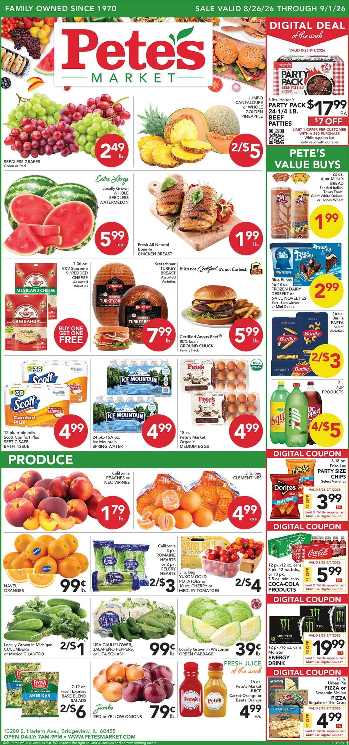 Pete's Fresh Market (Bedford Park Area, IL) Weekly Ad August 26 - September 1, 2026