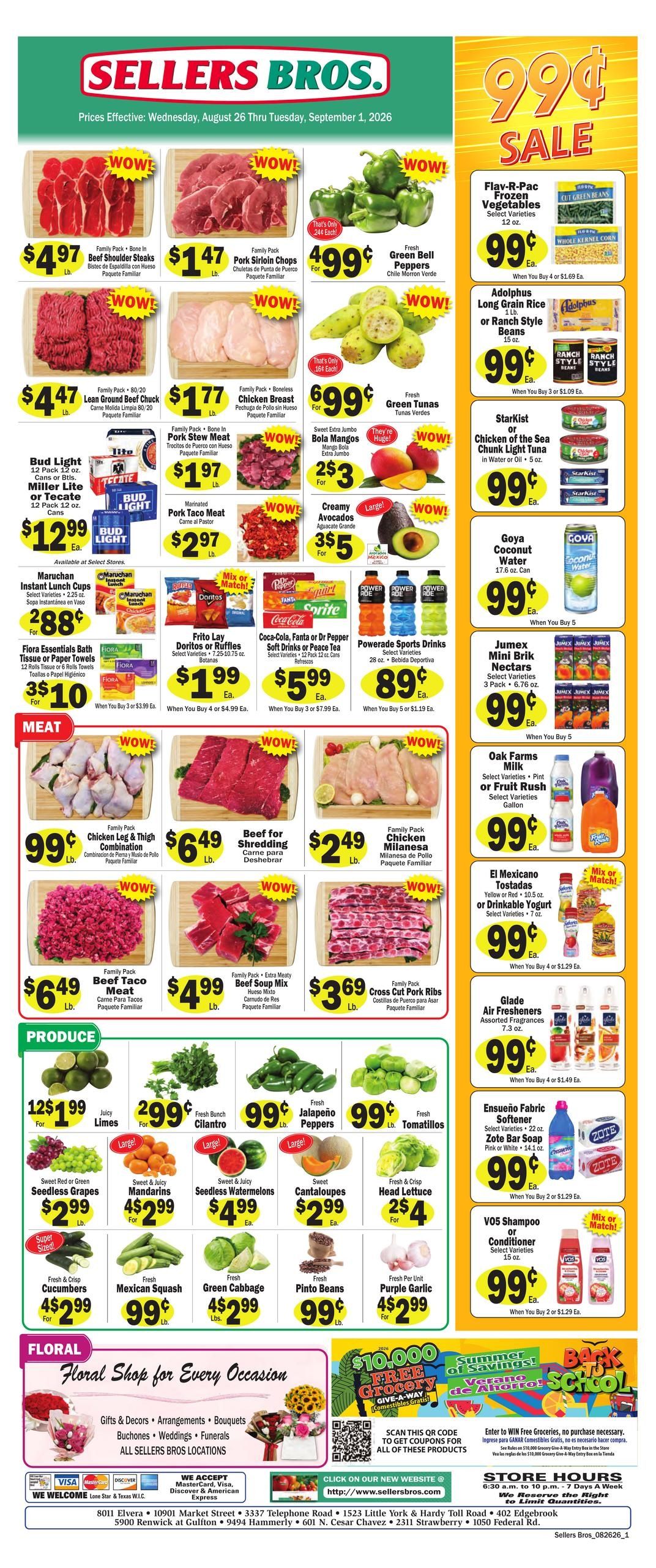 Sellers Bros. Weekly Ad August 26 - September 1, 2026