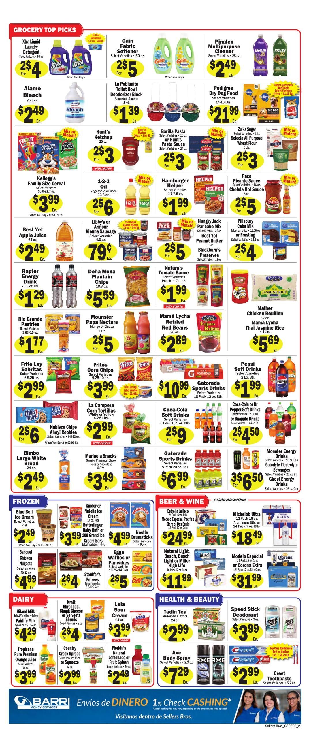 Sellers Bros. Weekly Ad August 26 - September 1, 2026