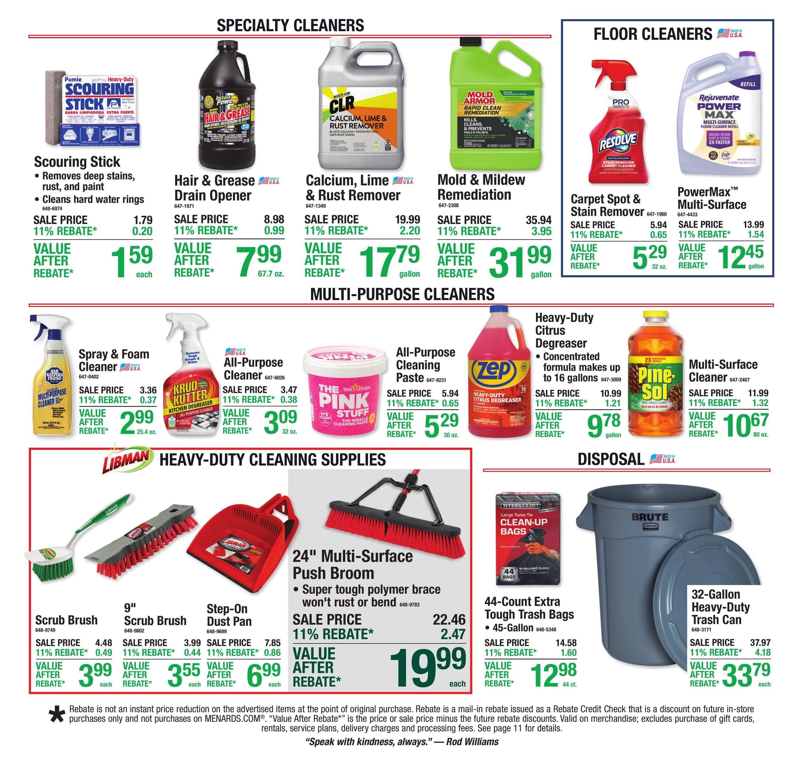 Menards (Rochester Area, MN) 11% Rebate Sale Weekly Ad August 26 - September 7, 2026