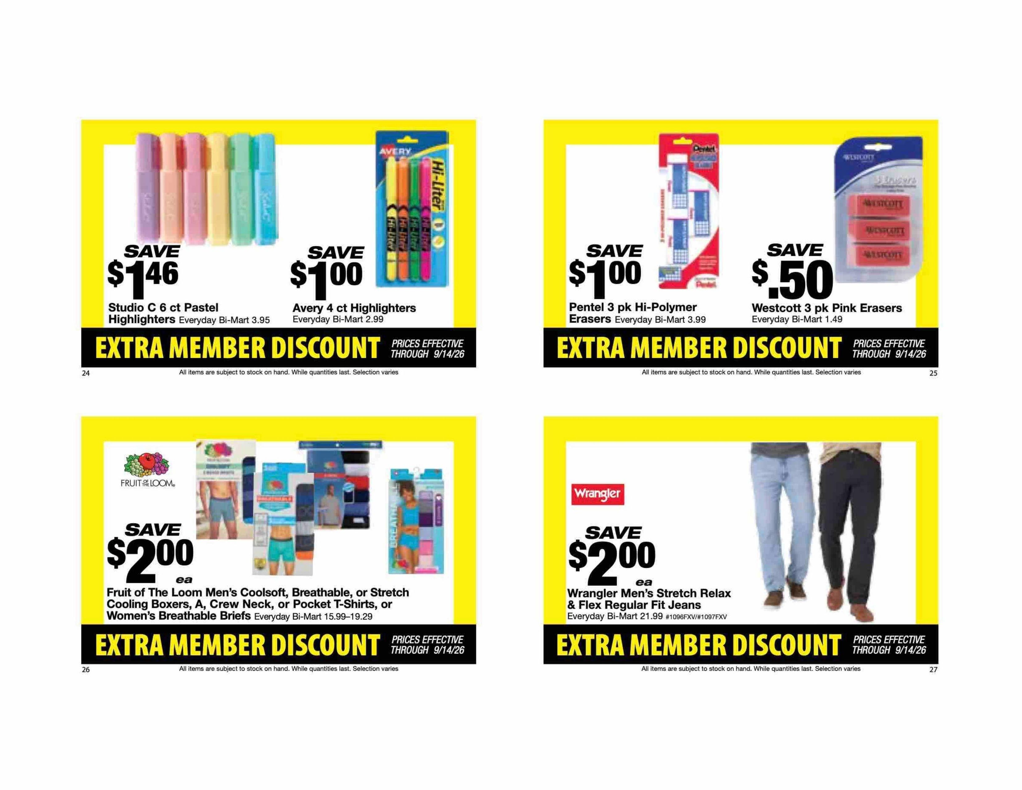 Bi-Mart Weekly Ad August 25 - September 14, 2026