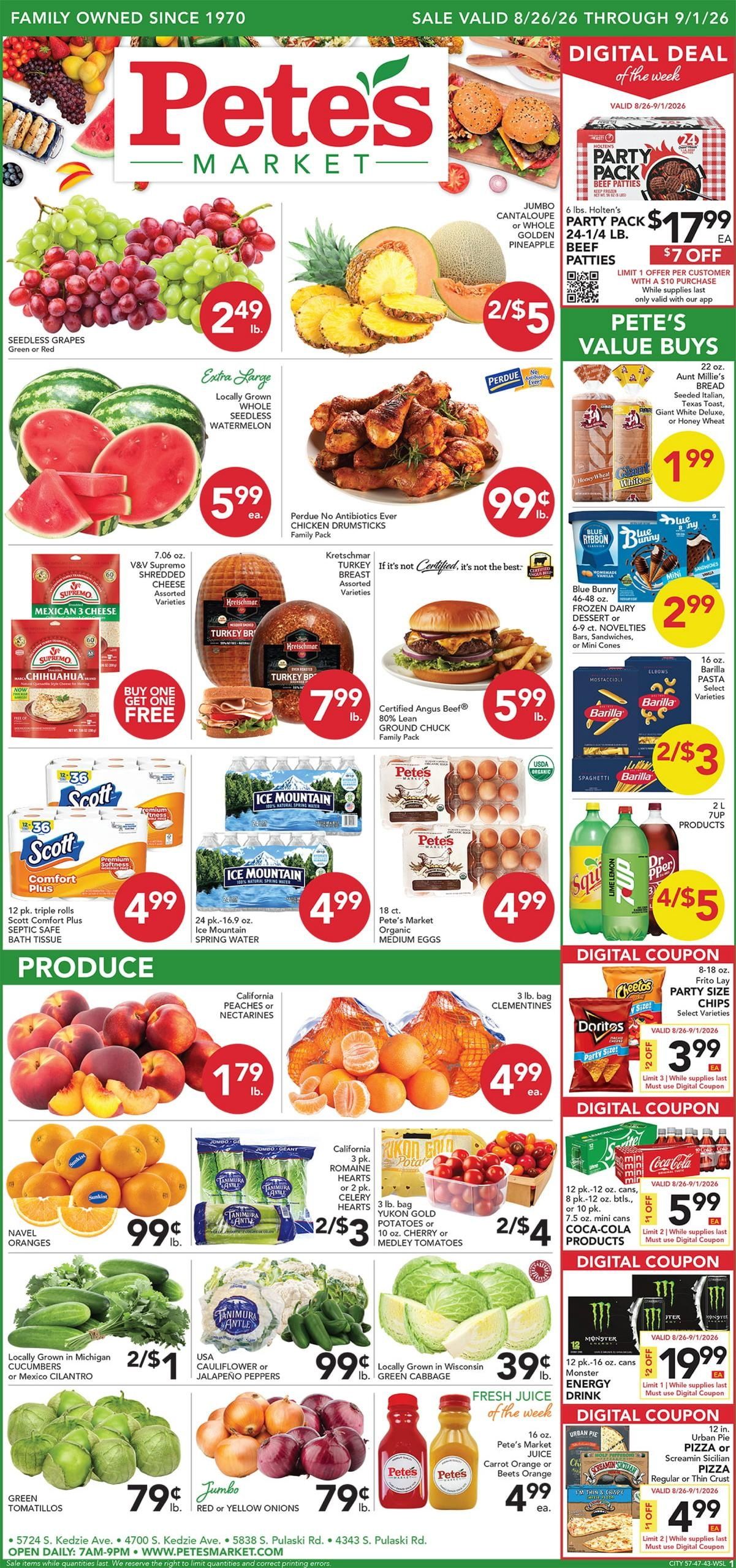 Pete's Fresh Market Weekly Ad August 26 - September 1, 2026
