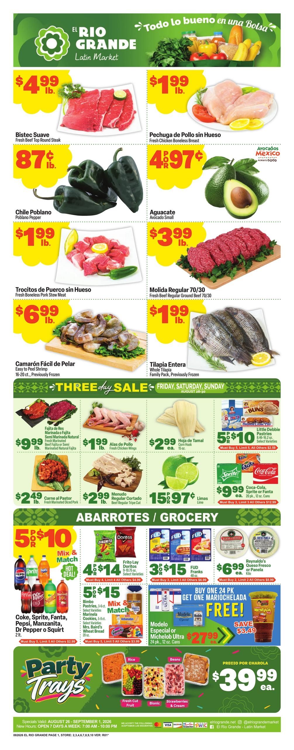 El Rio Grande Weekly Ad August 26 - September 1, 2026