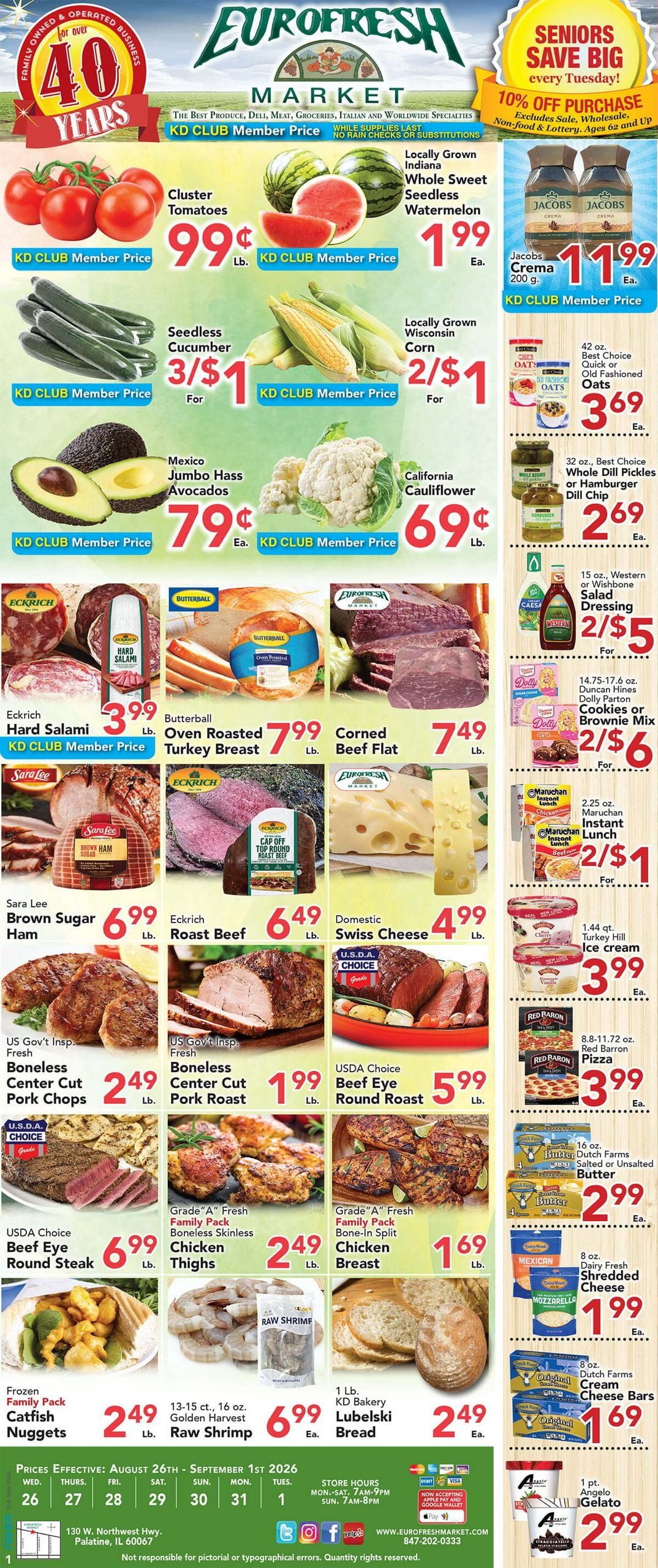 Eurofresh Market Weekly Ad August 26 - September 1, 2026