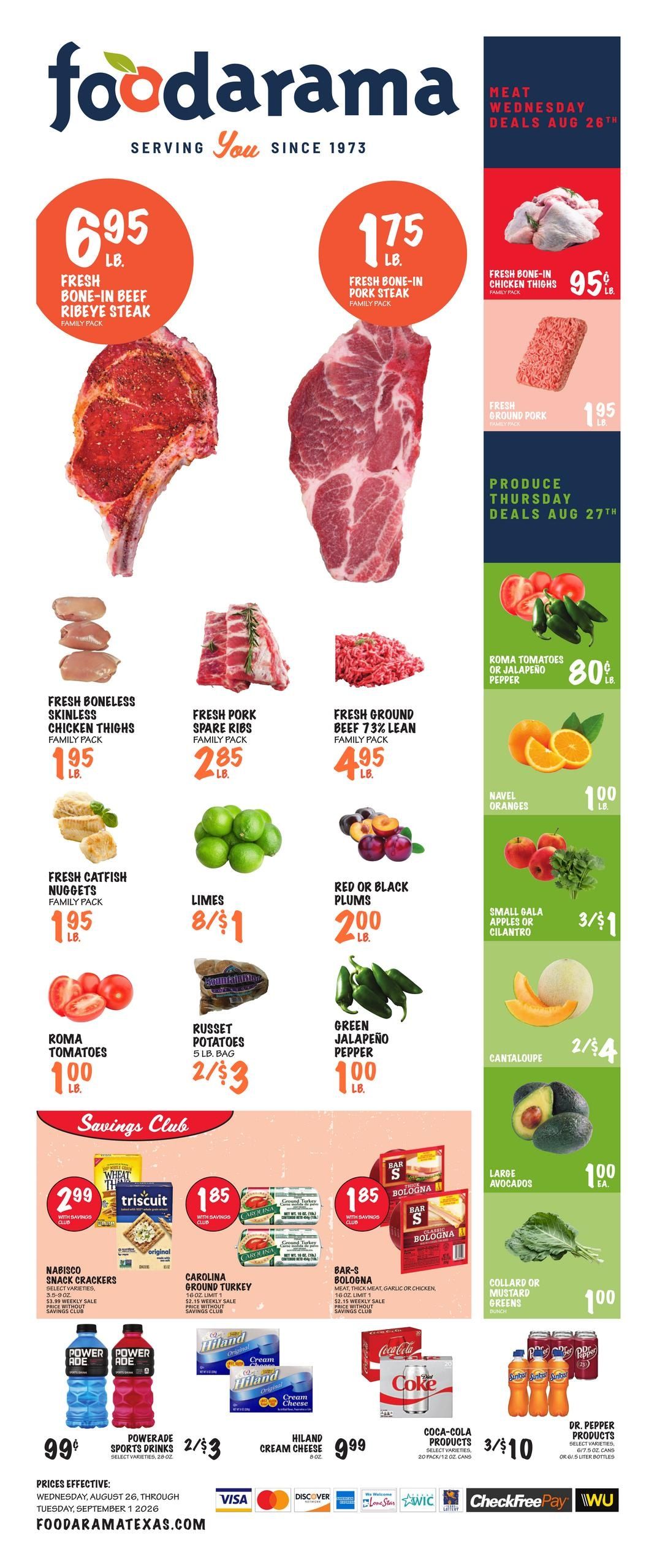 Foodarama Weekly Ad August 26 - September 1, 2026