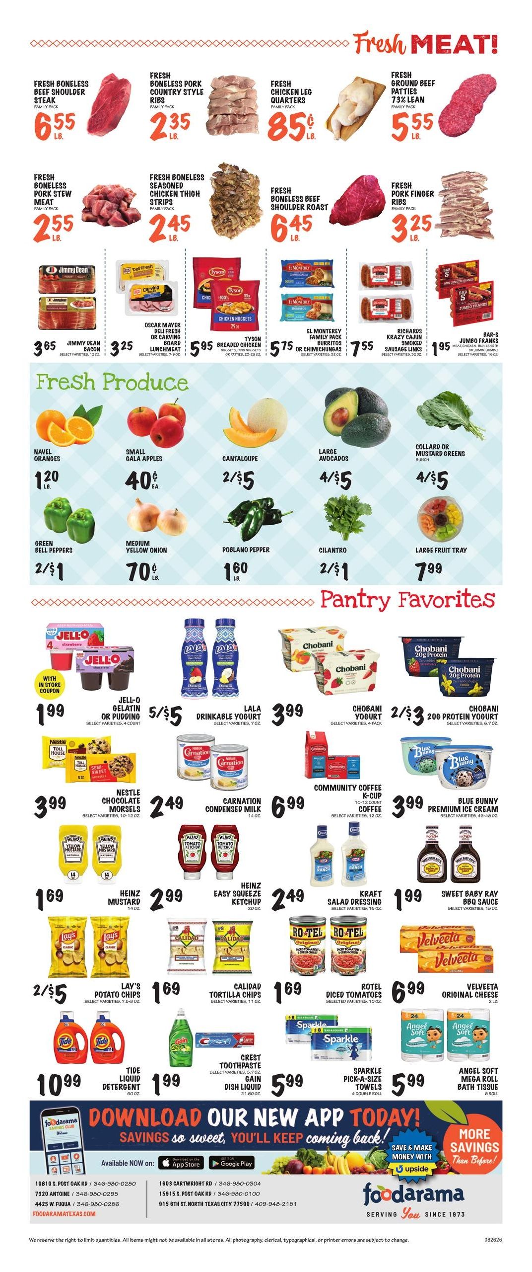 Foodarama Weekly Ad August 26 - September 1, 2026
