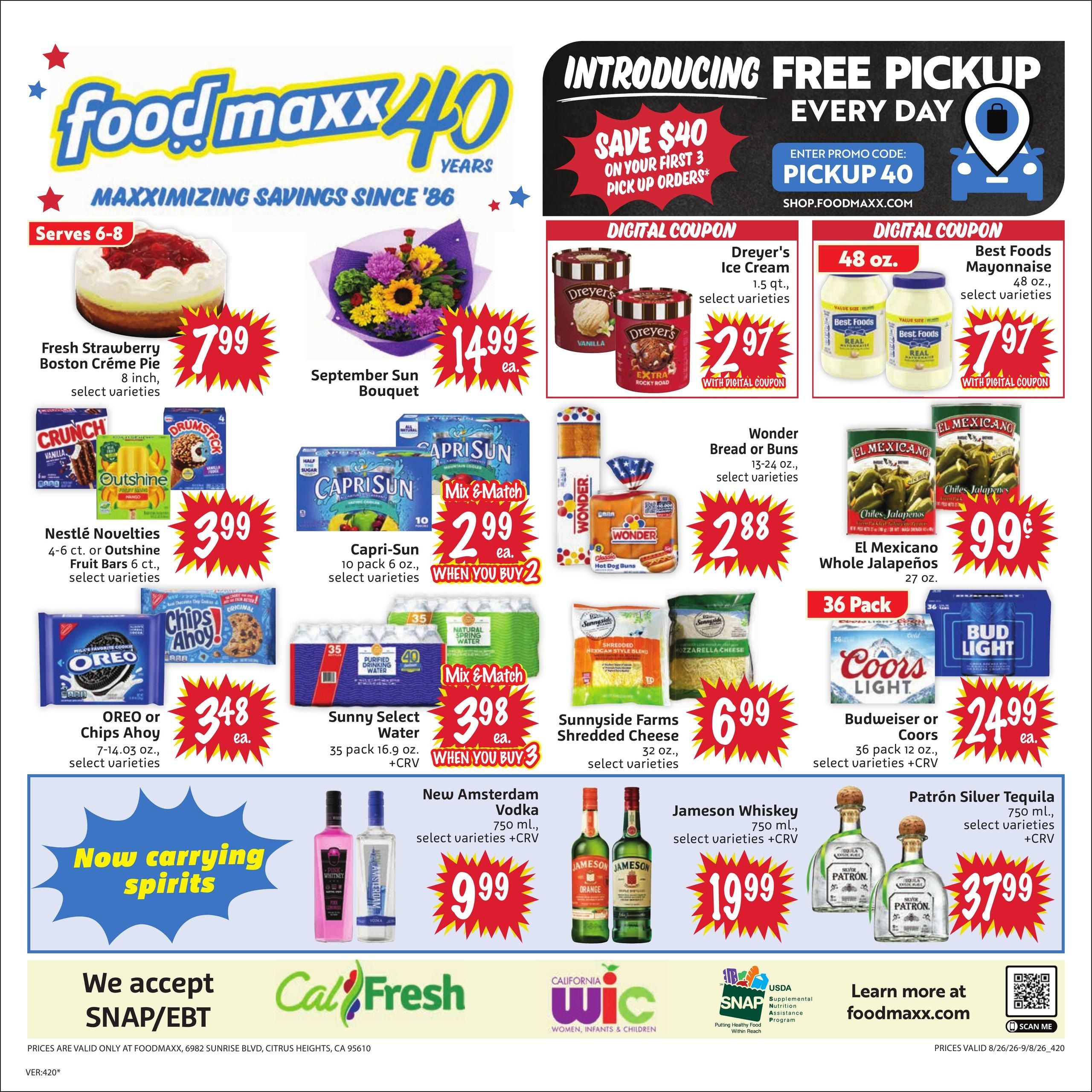 FoodMaxx (Citrus Heights Area, CA) Weekly Ad August 26 - September 8, 2026