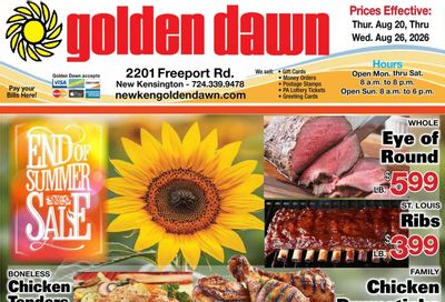 Golden Dawn (Verona–Glenshaw Area, PA) Weekly Ad August 20 - 26, 2026