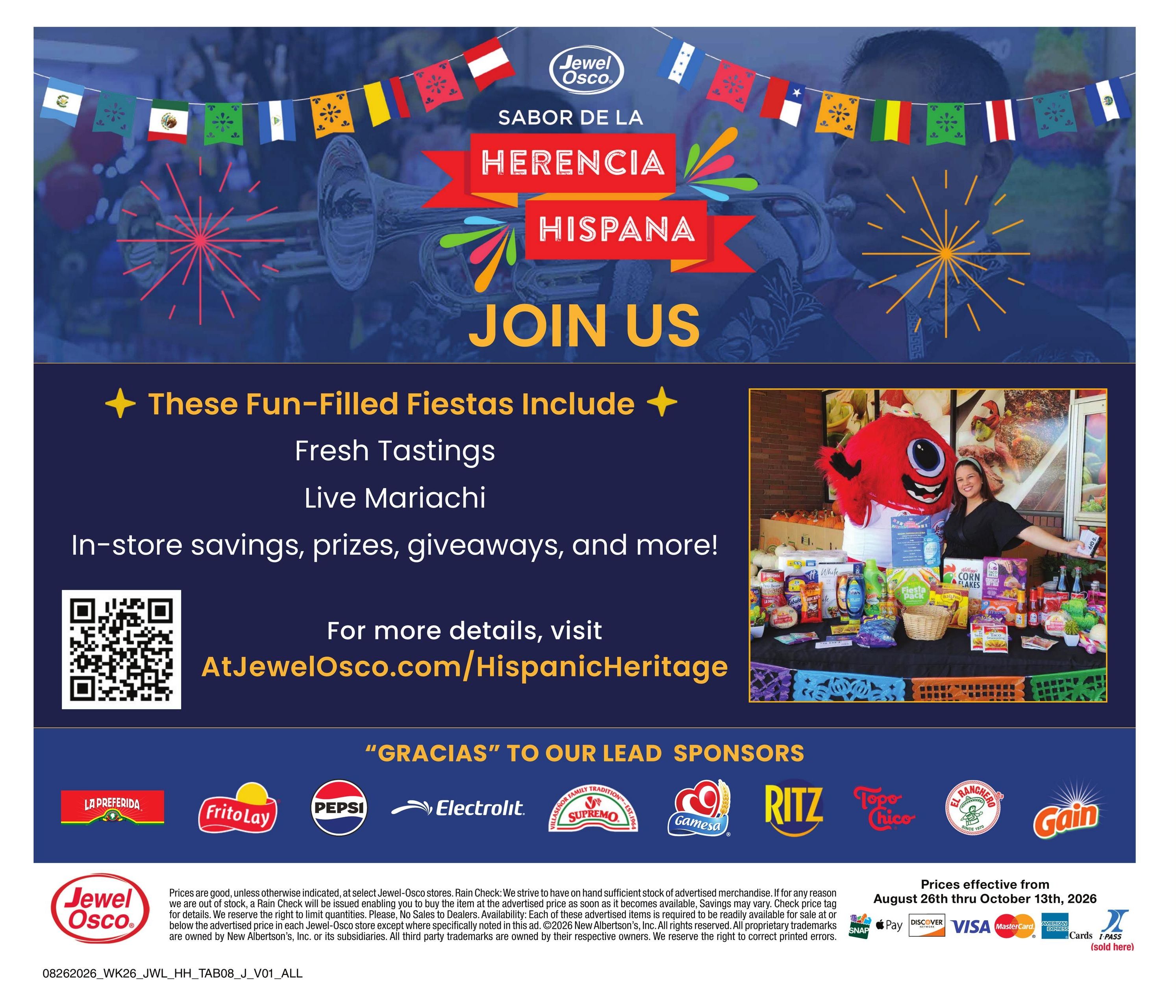 Jewel-Osco Specialty Publication Weekly Ad August 26 - October 13, 2026