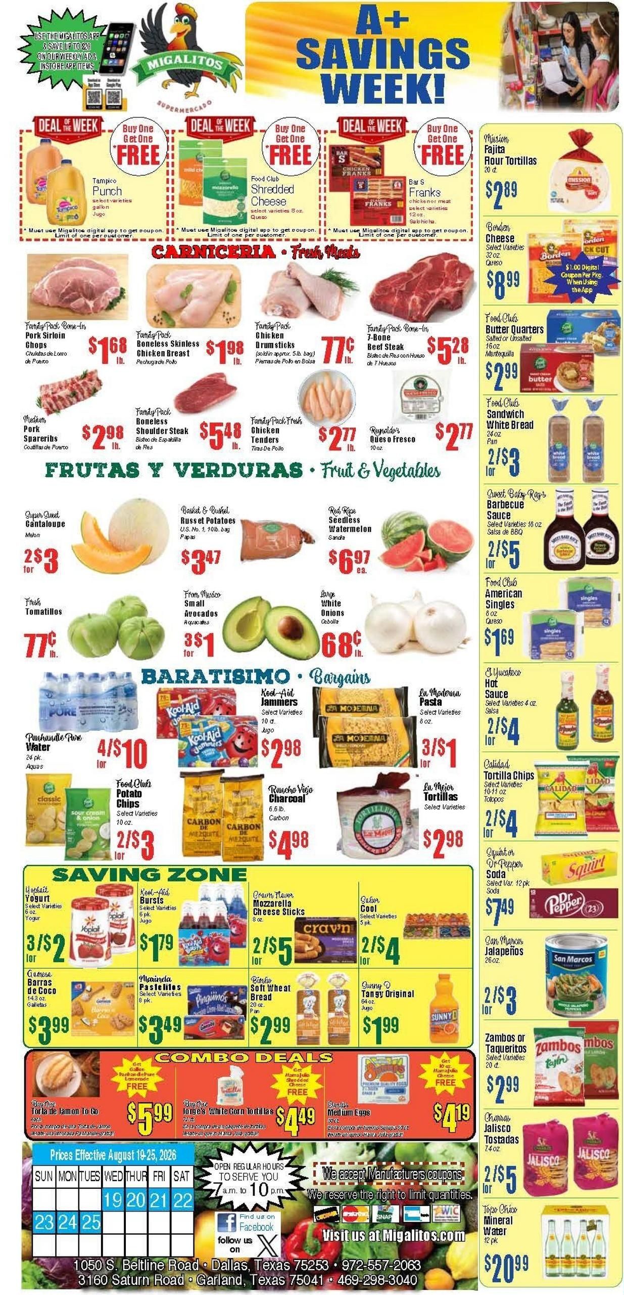 Migalitos Supermercado Weekly Ad August 19 - September 25, 2026