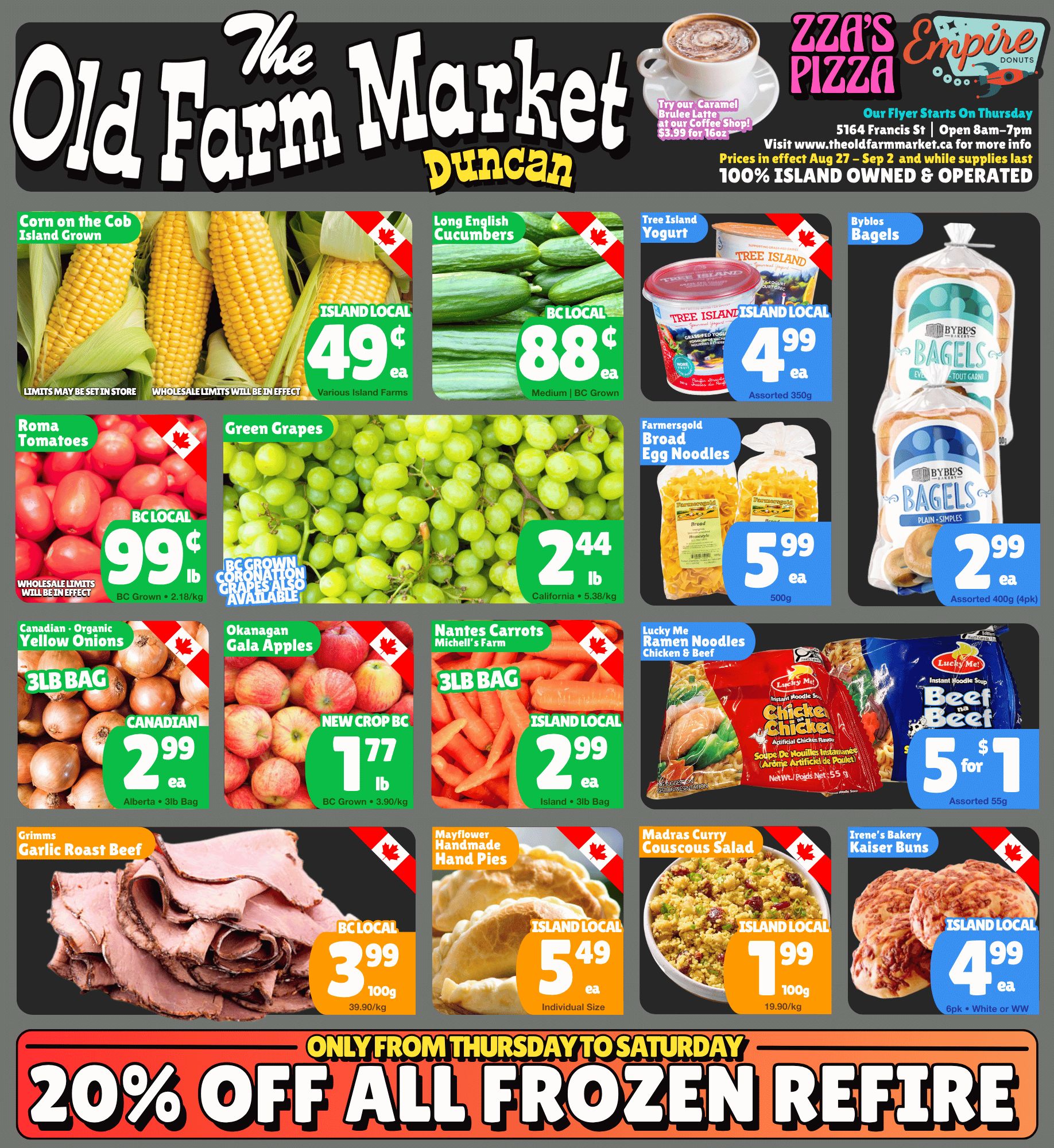 The Old Farm Market (Duncan) Flyer August 27 to September 2