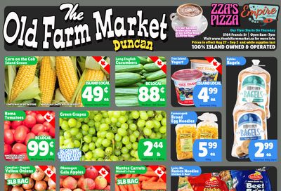 The Old Farm Market (Duncan) Flyer August 27 to September 2