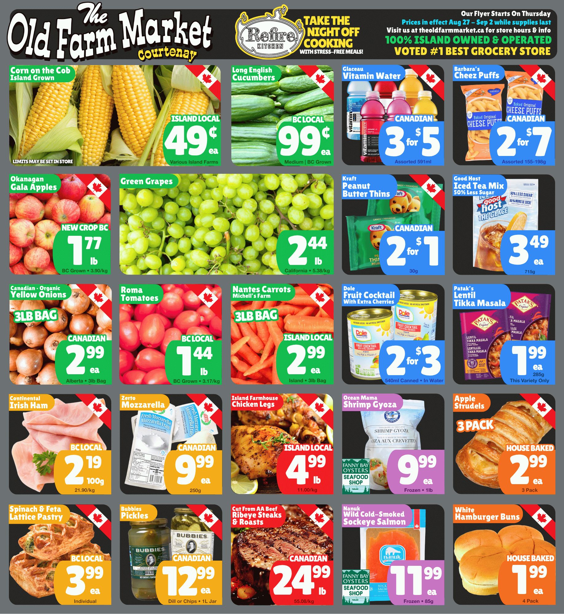 The Old Farm Market (Courtenay) Flyer August 27 to September 2