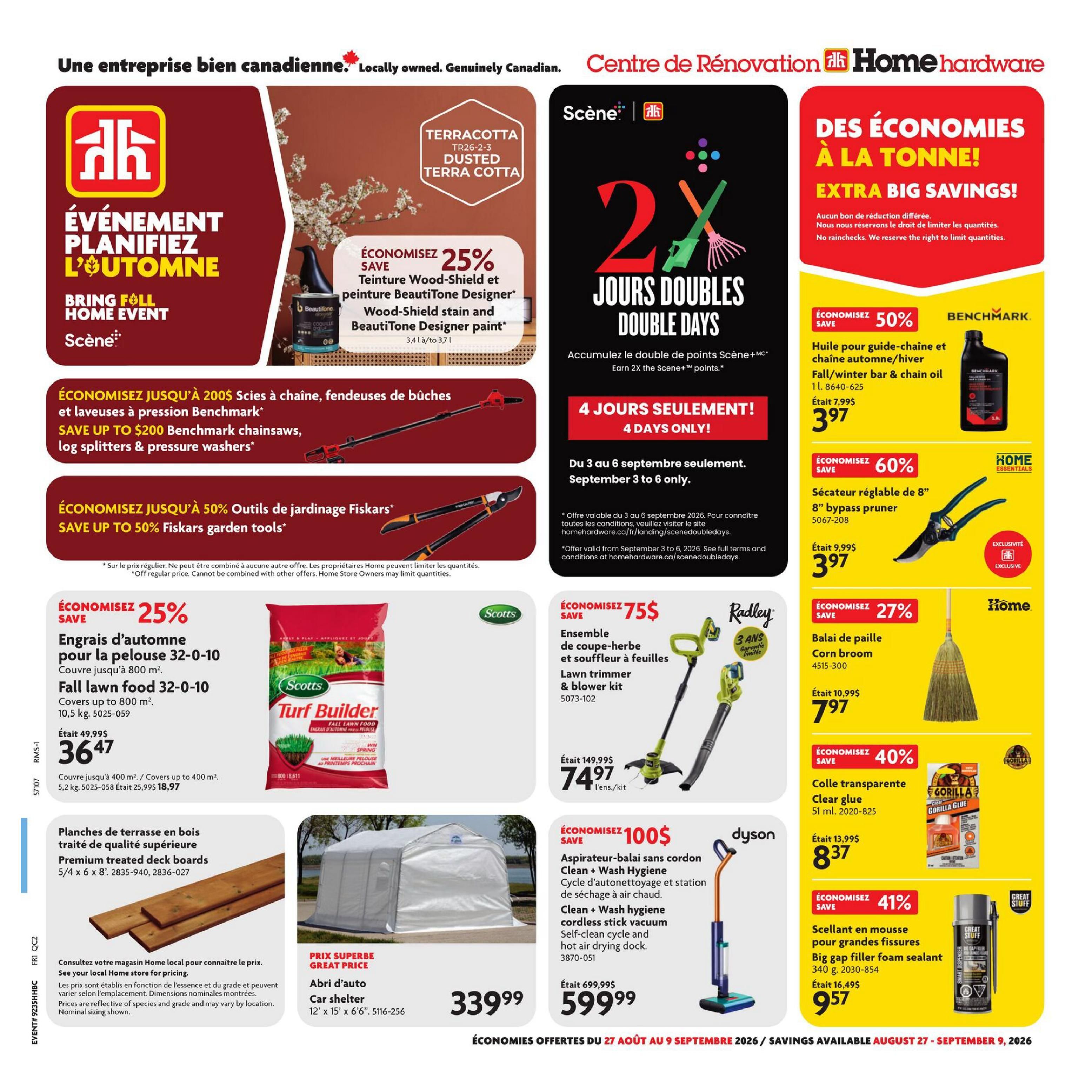 Home Hardware Building Centre (QC) Flyer August 27 to September 9