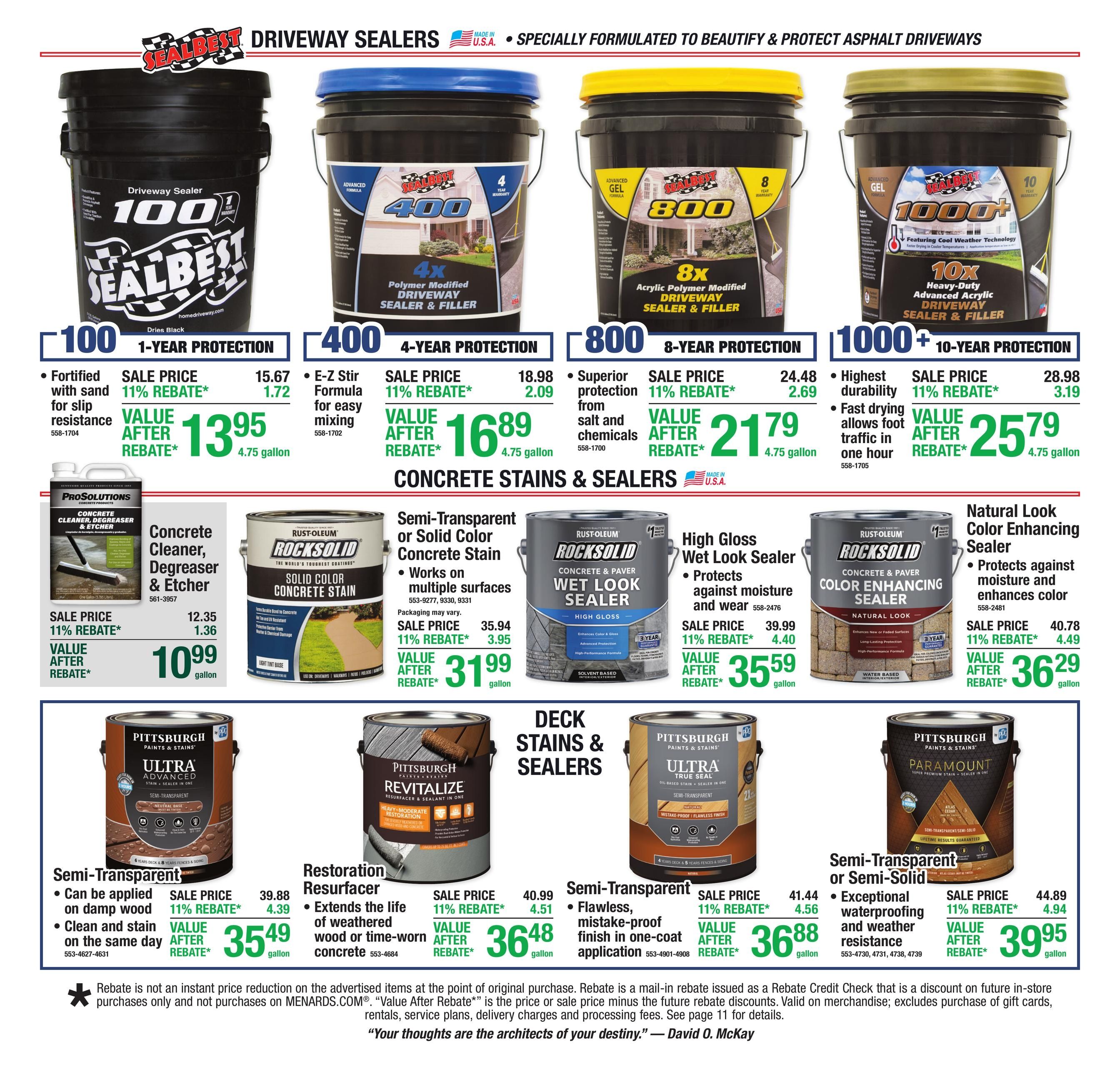 Menards (Hot Springs-Rapid City Area, SD) 11% Rebate Sale Weekly Ad August 26 - September 7, 2026