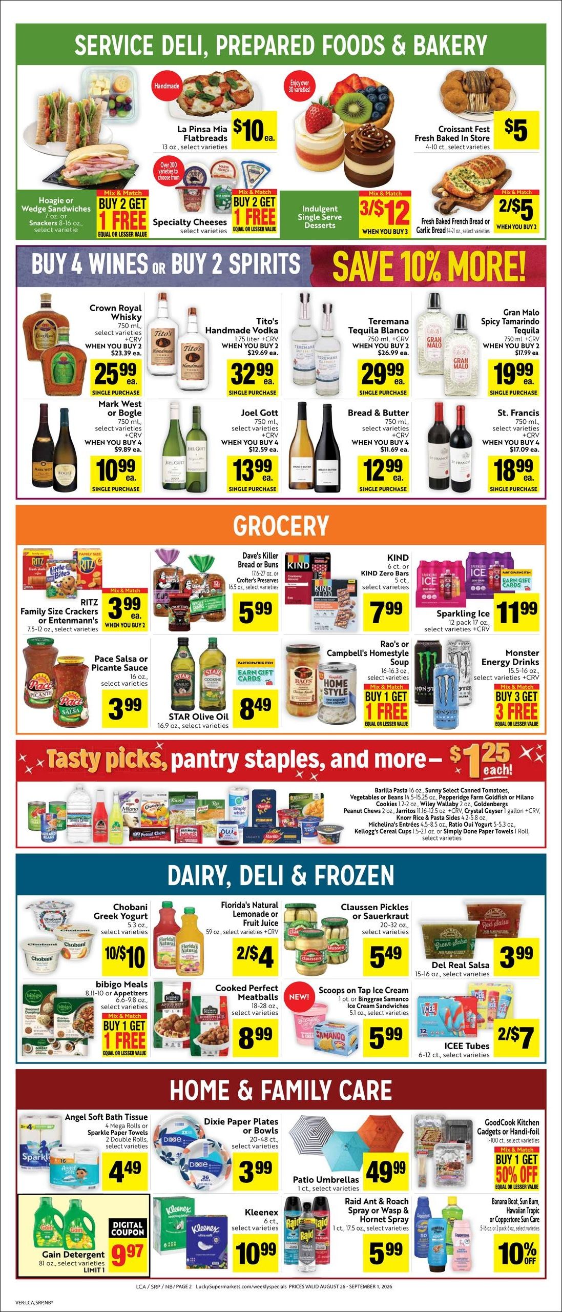 Lucky Supermarkets (Diablo Area, CA) Weekly Ad August 26 - September 1, 2026