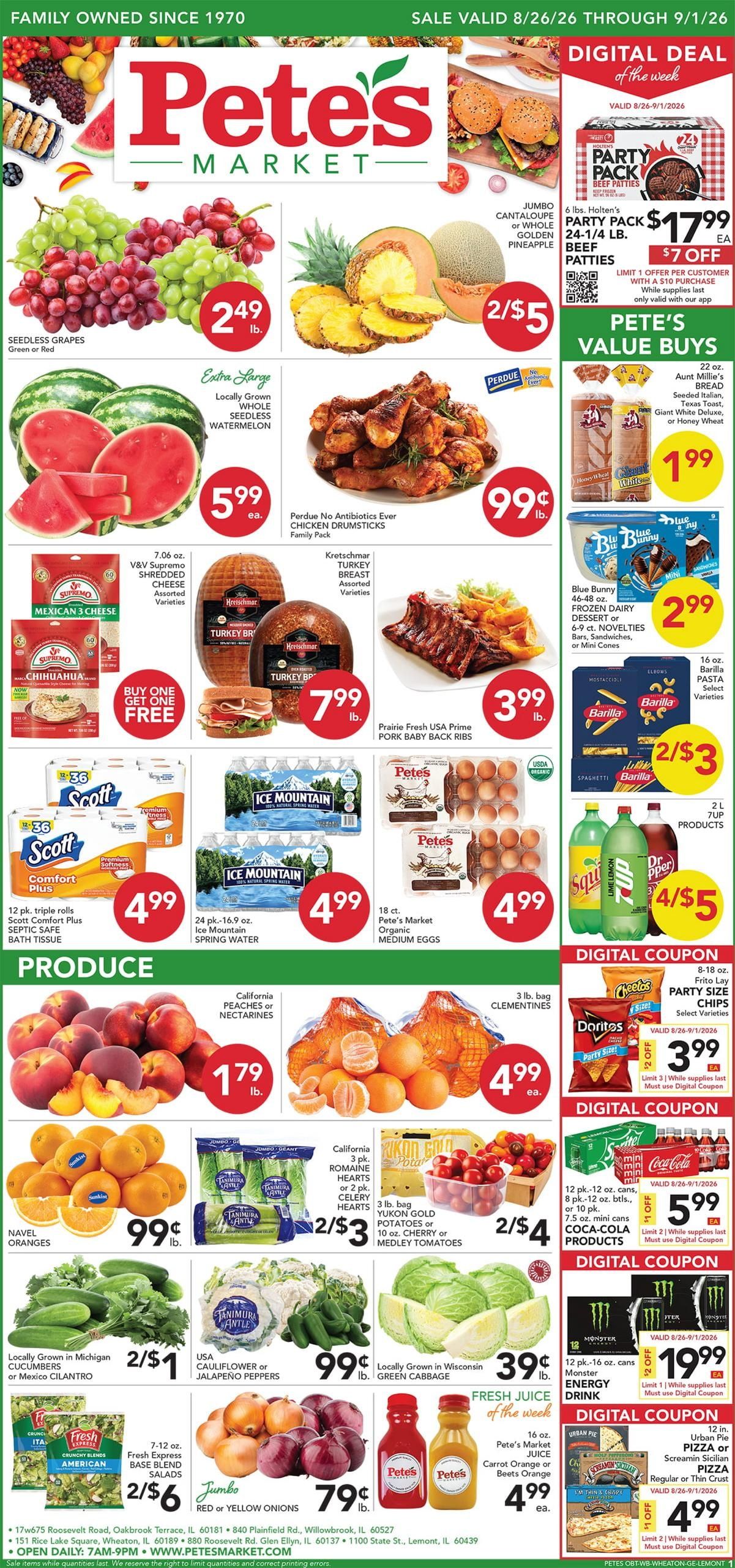 Pete's Fresh Market (Downers Grove Area, IL) Weekly Ad August 26 - September 1, 2026