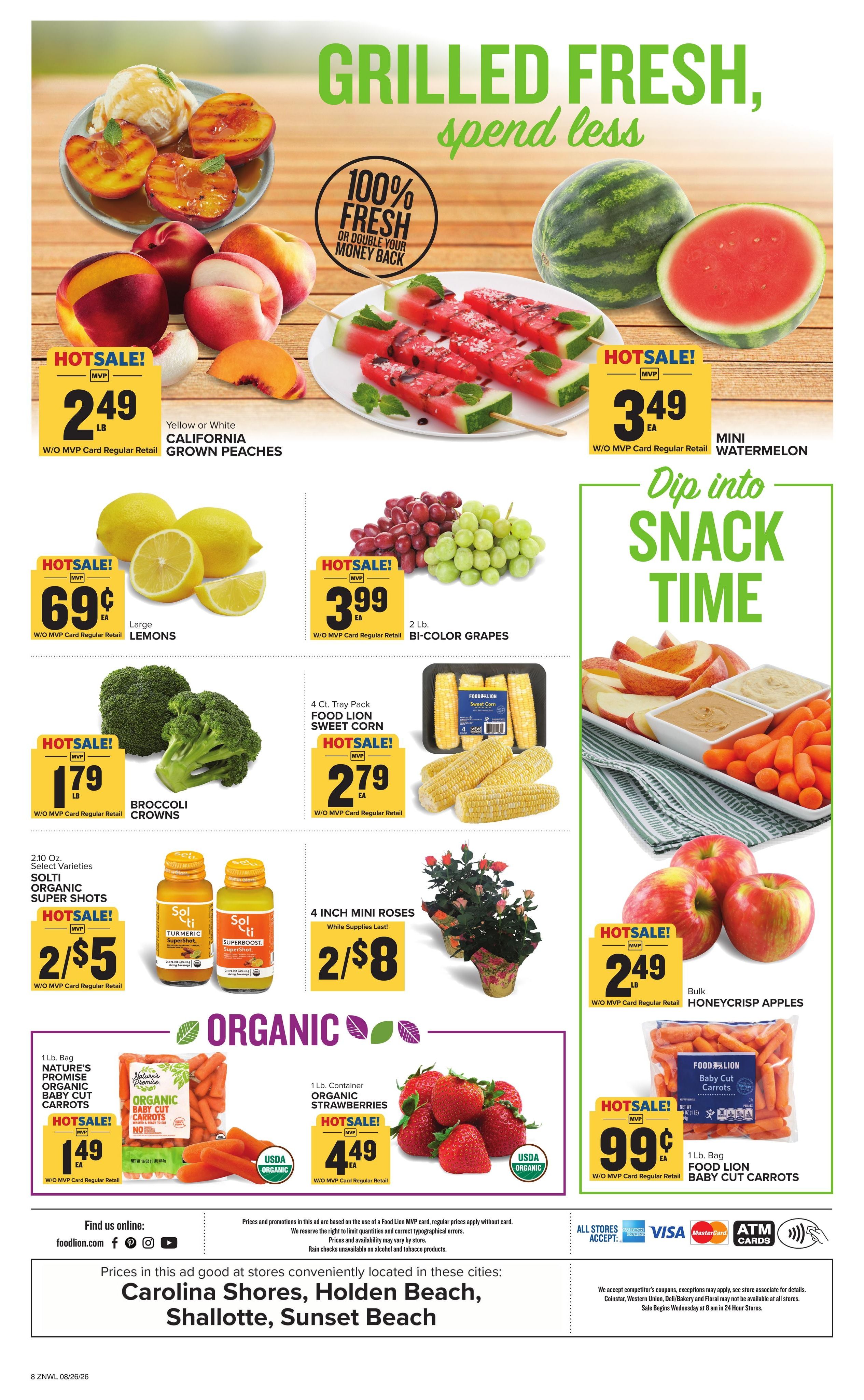 Food Lion (Bolivia Area, NC) Weekly Ad August 26 - September 1, 2026