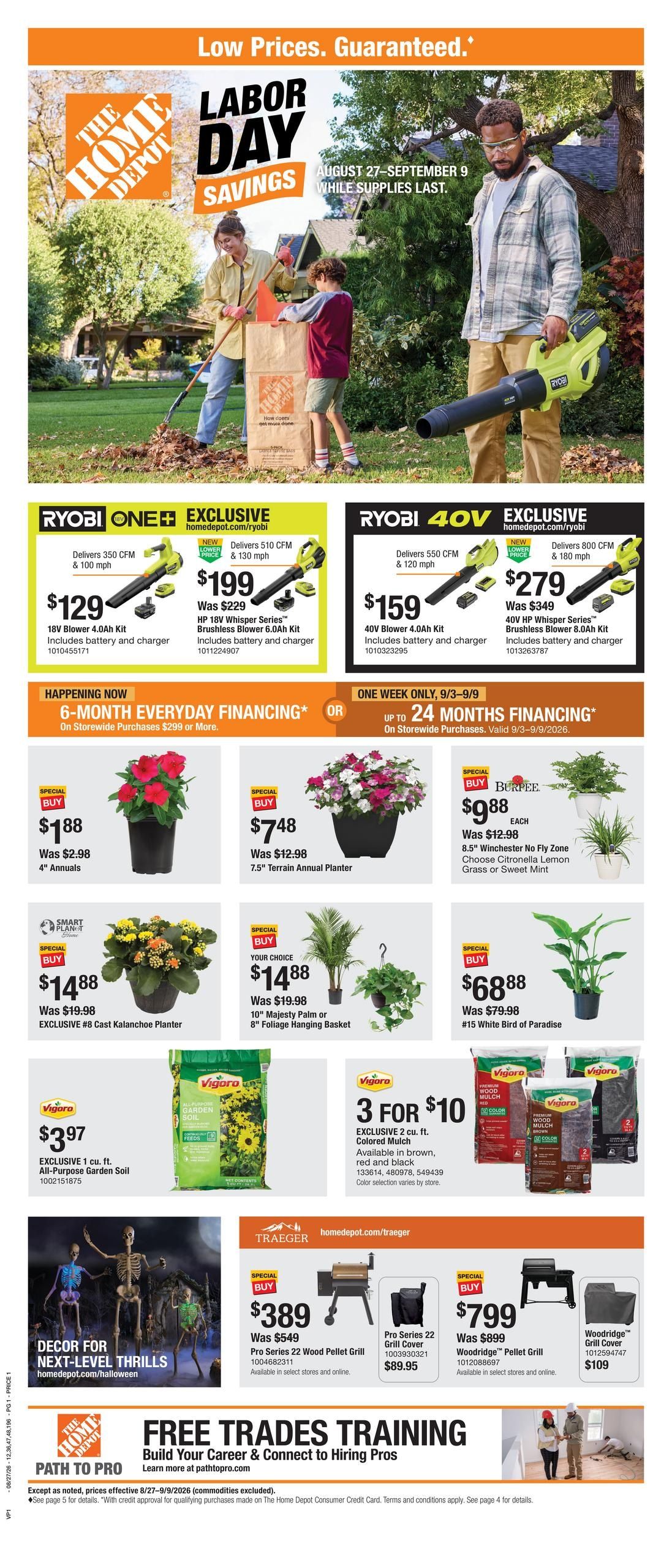Home Depot (Henderson–The Lakes Area, NV) Labor Day Savings Weekly Ad August 27 - September 9, 2026
